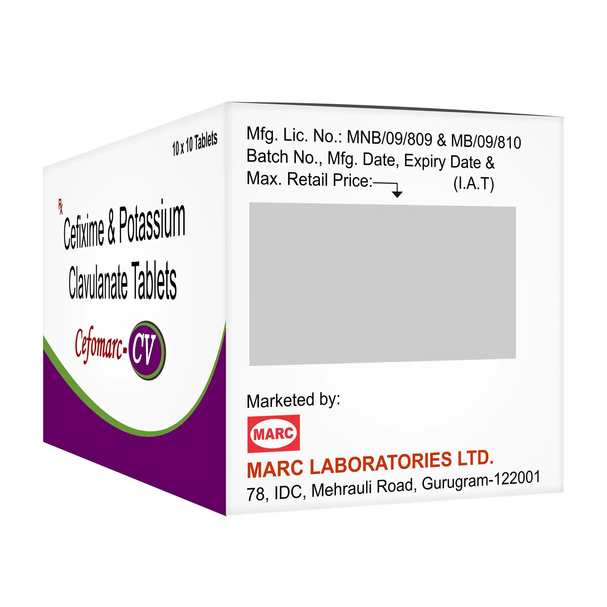 Cefomarc CV Cefpodoxime & Clavulanate Tablet – Antibiotic-Resistant Bacterial Infection Treatment