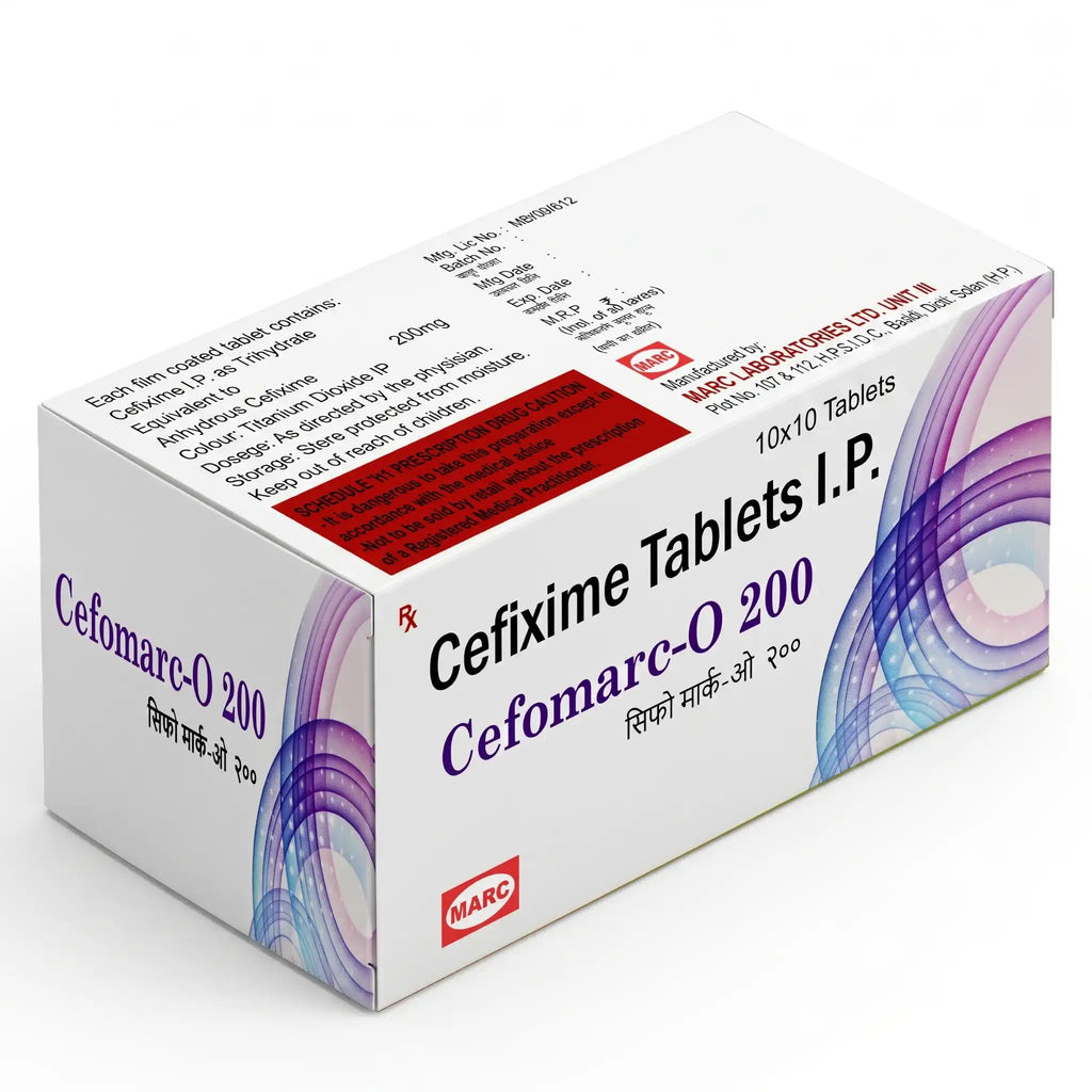 Cefomarc-O 200 Cefpodoxime & Ofloxacin Tablet – UTI, Respiratory & Skin Infection Treatment