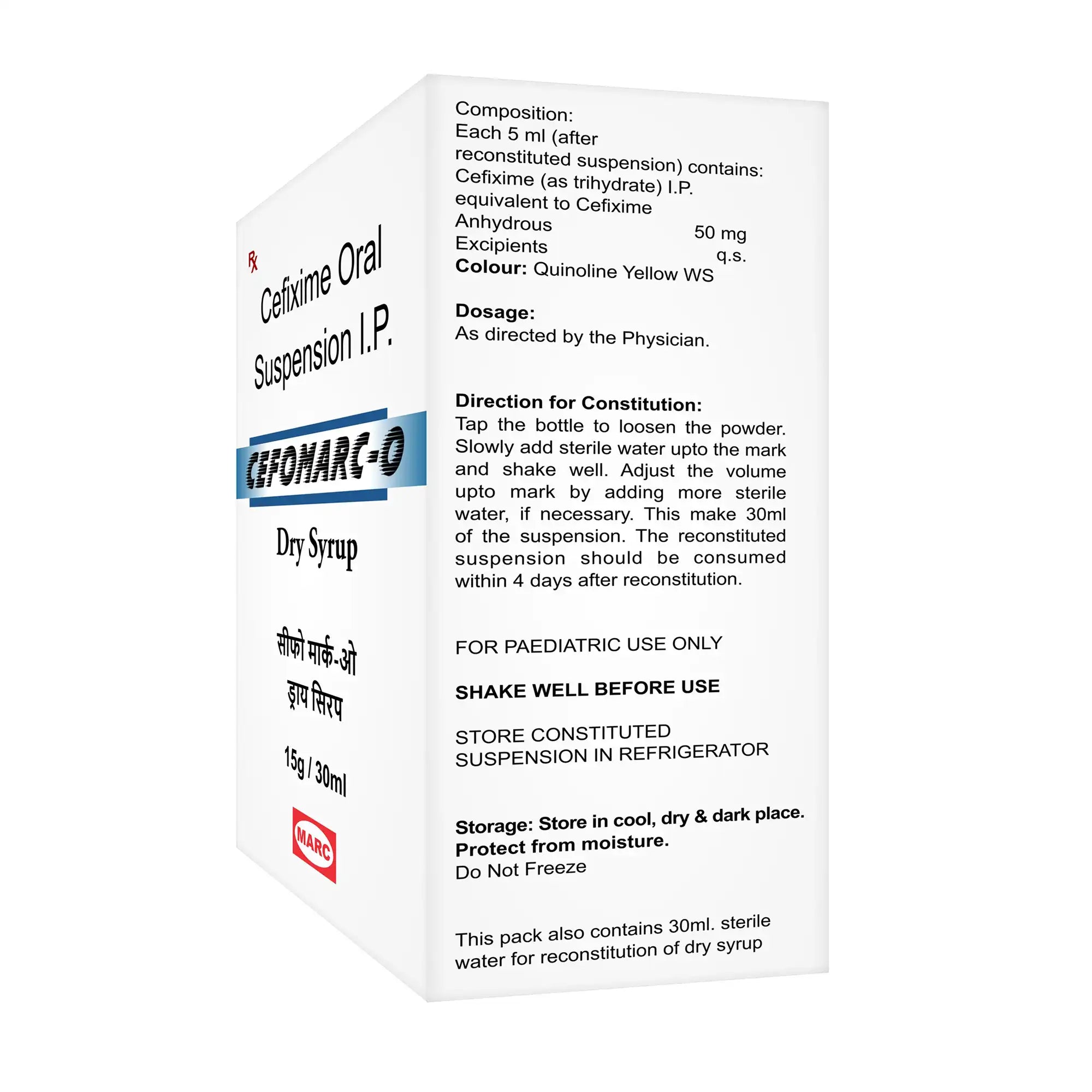 Cefomarc O Dry Syrup – Gentle Yet Powerful Antibiotic for Children ( Pack of 6)
