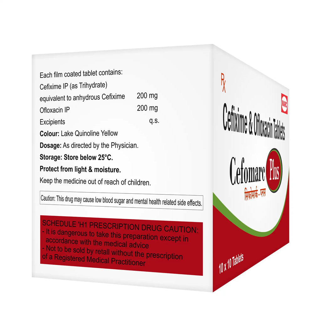 Cefomarc Plus Cefpodoxime & Clavulanate Tablet – Broad-Spectrum Antibiotic for Skin, UTI & Respiratory Infections