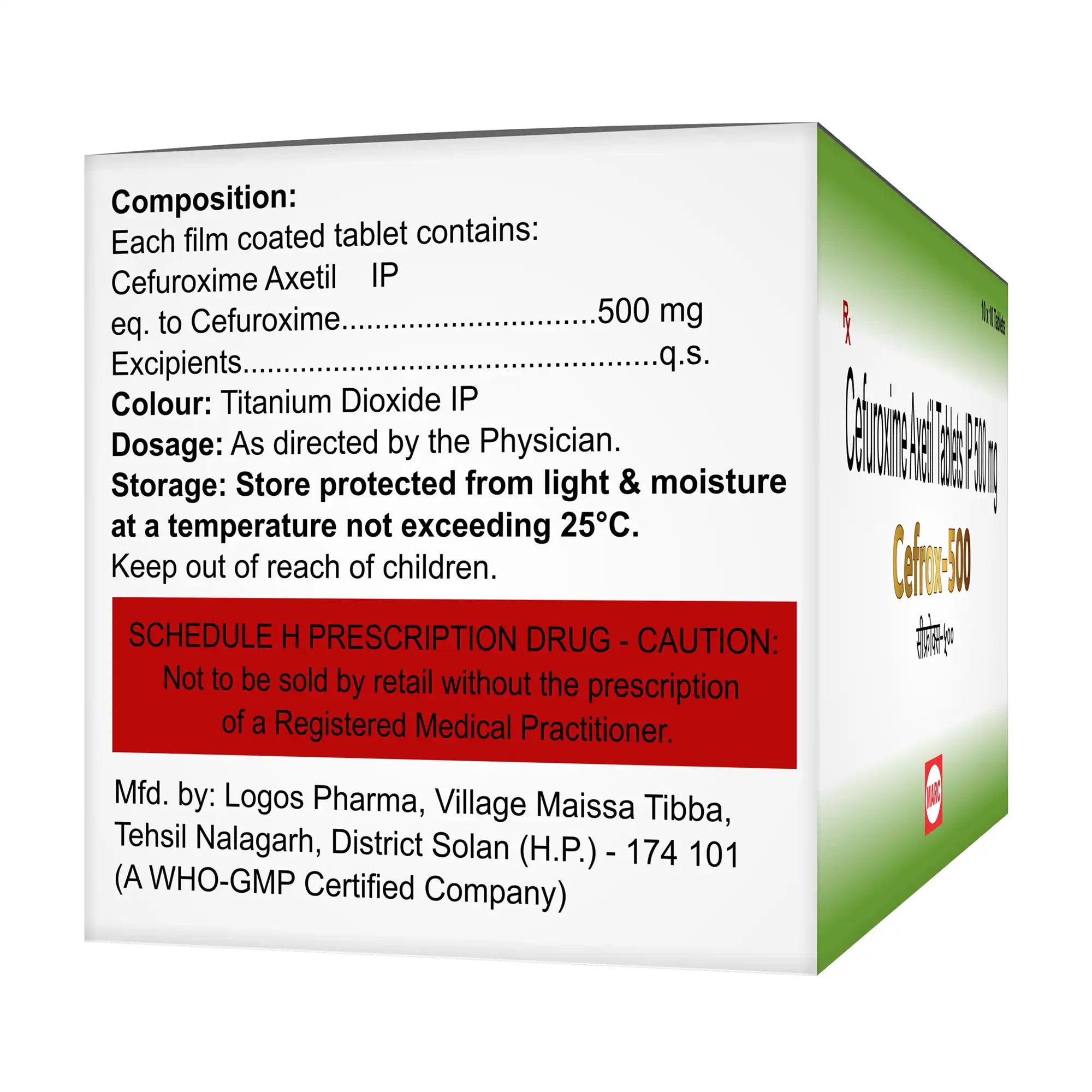 Cefrox 500 Cefuroxime Tablet – Broad-Spectrum Antibiotic for Respiratory & Skin Infections