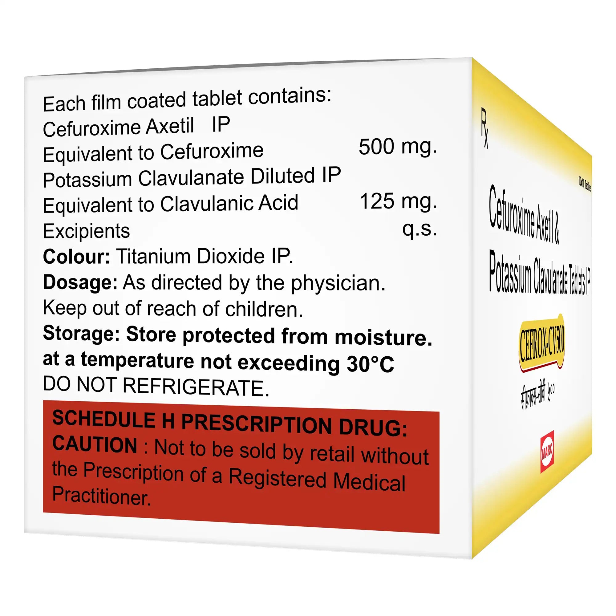 Cefrox CV 500 Cefuroxime & Clavulanate 500mg Tablet – Resistant Bacterial Infection Treatment