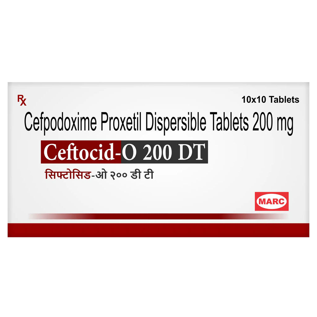 Ceftocid-O 200 DT Cefpodoxime & Ofloxacin Dispersible Tablet – UTI, Throat & Lung Infection Treatment