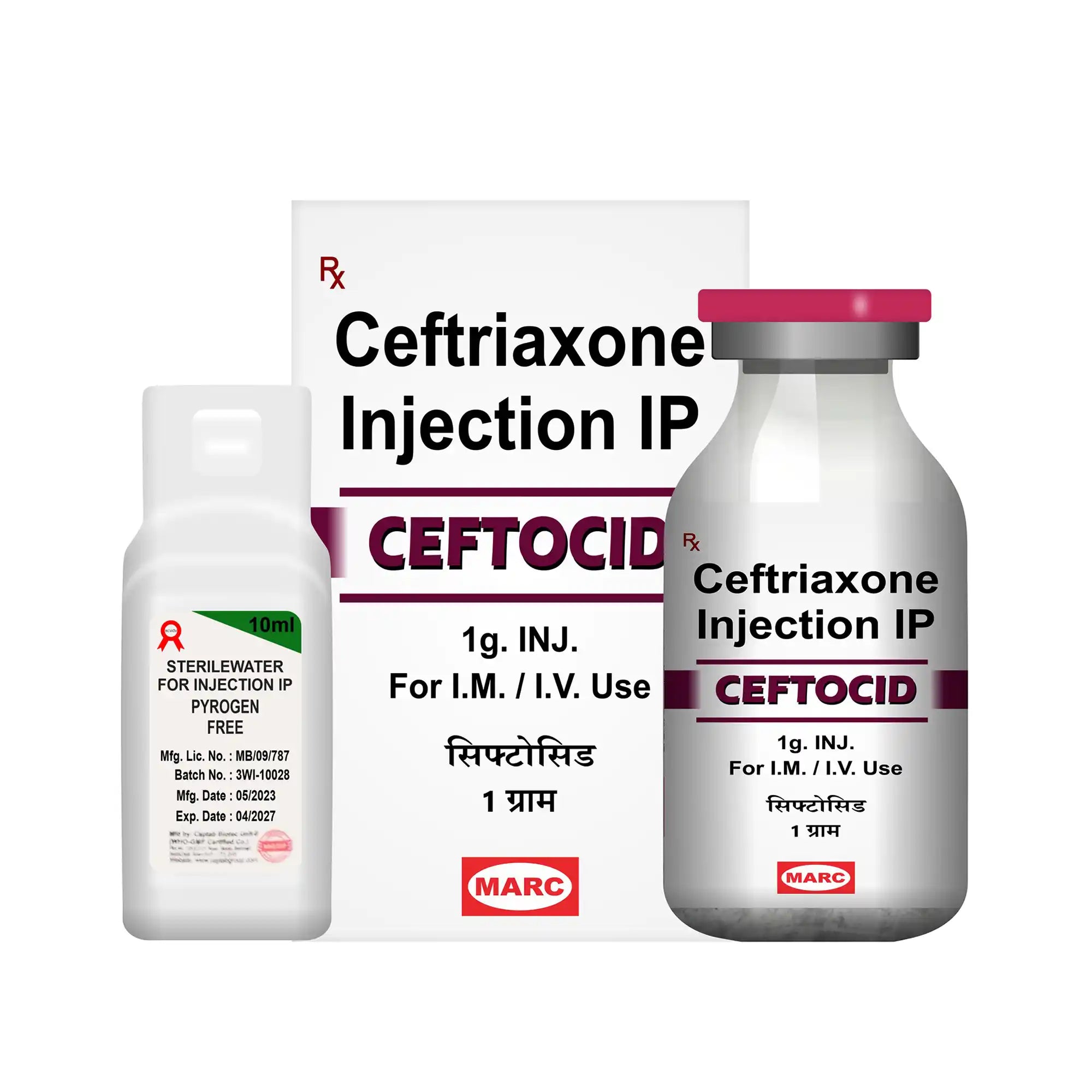 Ceftocid-1gm Ceftriaxone 1gm Injection – Broad-Spectrum IV Antibiotic for Serious Infections