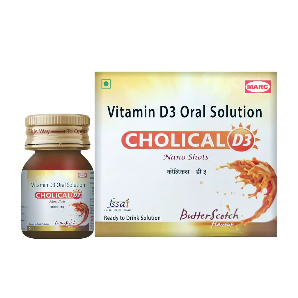 Cholical D3 Oral Solution Sugar Free – Liquid Cholecalciferol for Bones & Immunity