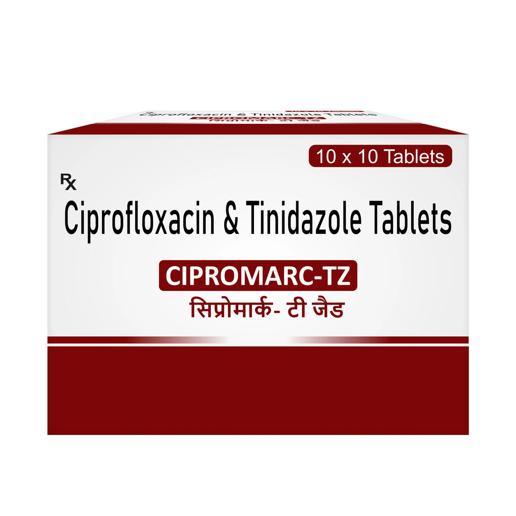 Cipromarc TZ Ciprofloxacin & Tinidazole Tablet – Gut, Urinary & Mixed Infection Treatment