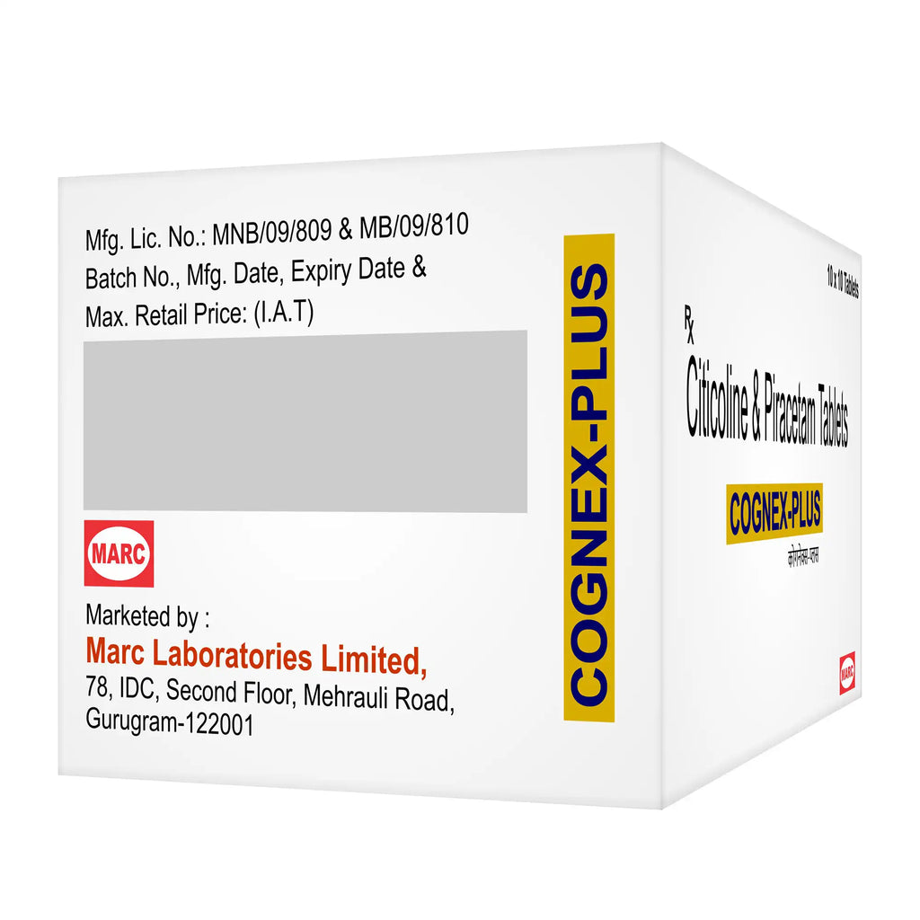 Cognex Plus Citicoline & Piracetam Tablet – Memory, Brain Function & Cognitive Support