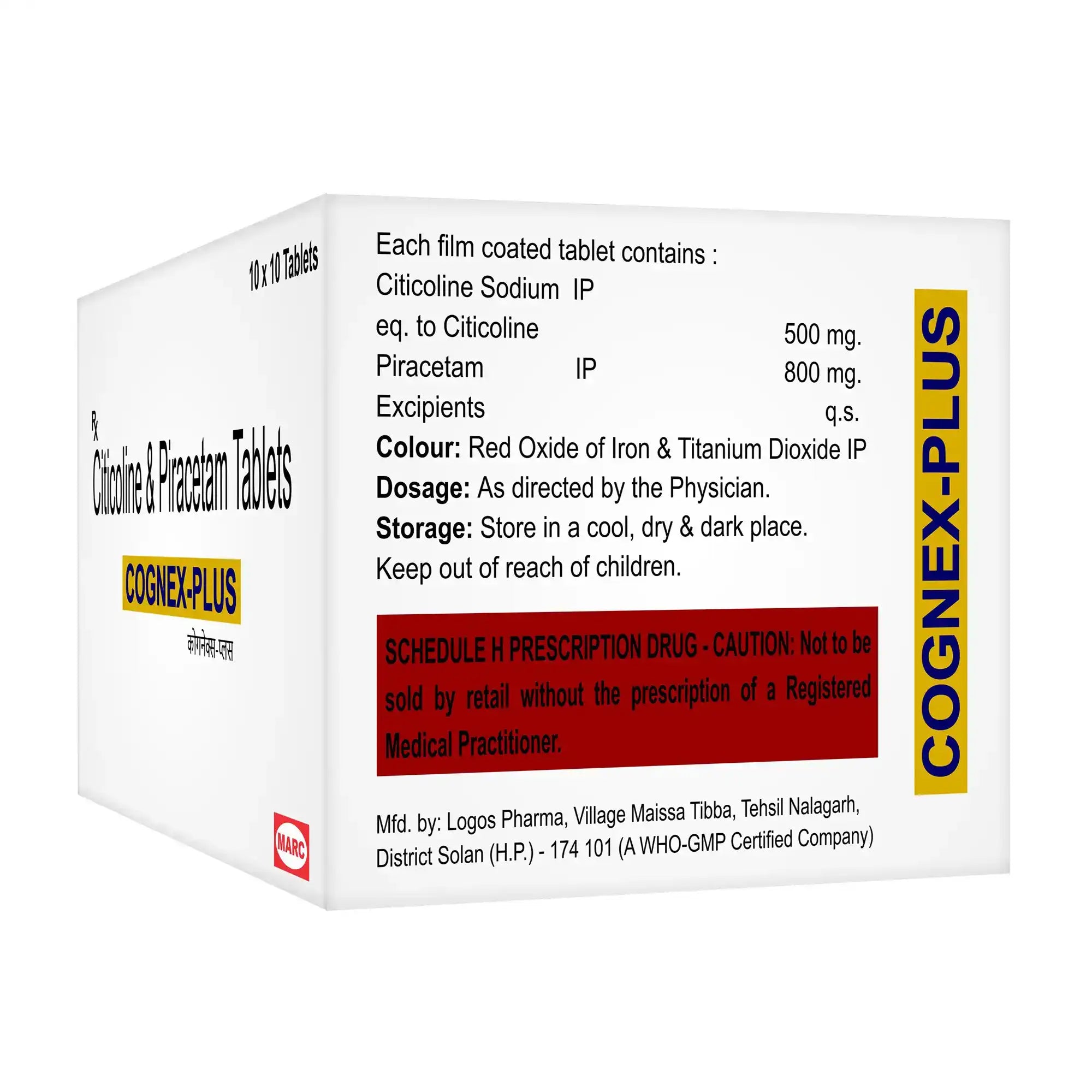 Cognex Plus Citicoline & Piracetam Tablet – Memory, Brain Function & Cognitive Support