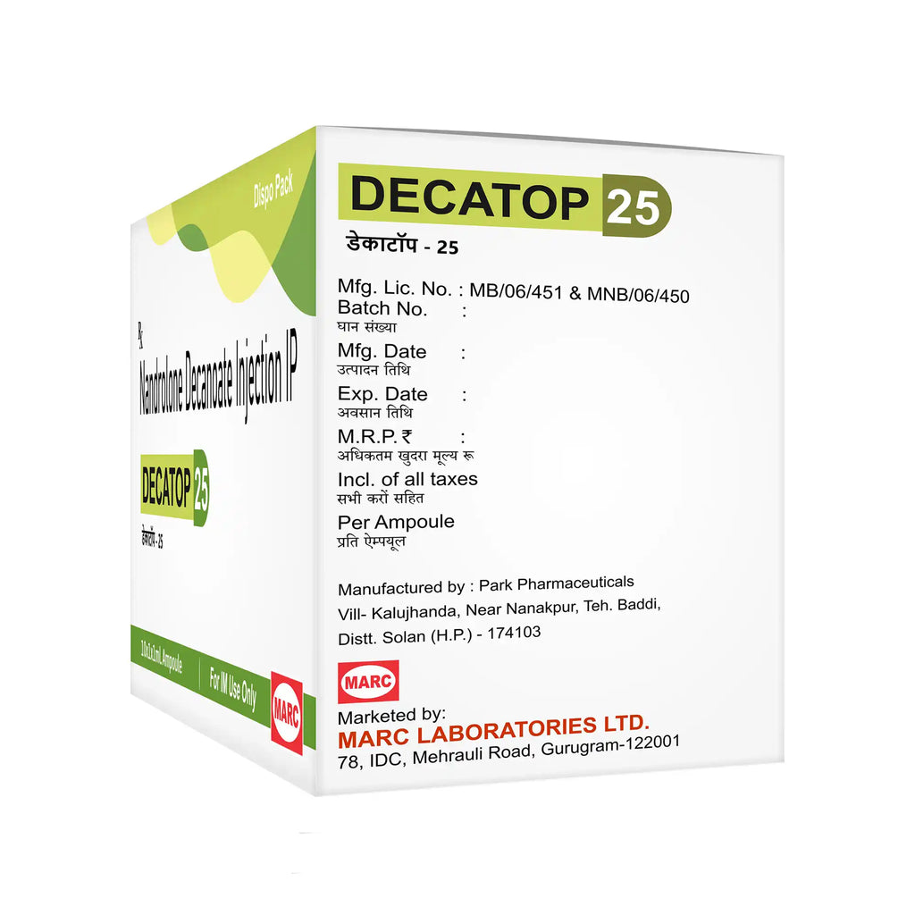 Decatop-25 Nandrolone Decanoate 25mg Injection – Anaemia, Bone Strength & Muscle Recovery