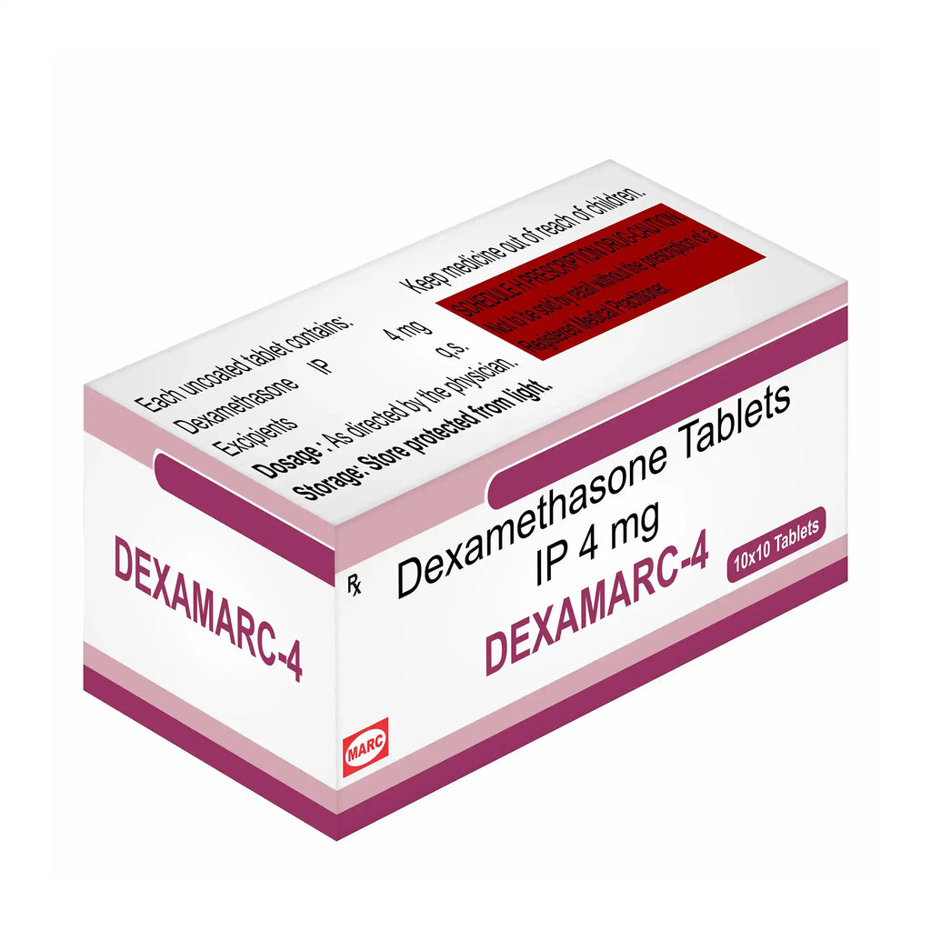 Dexamarc-4 Dexamethasone 4mg Tablet – Severe Allergy, Inflammation & Autoimmune Condition