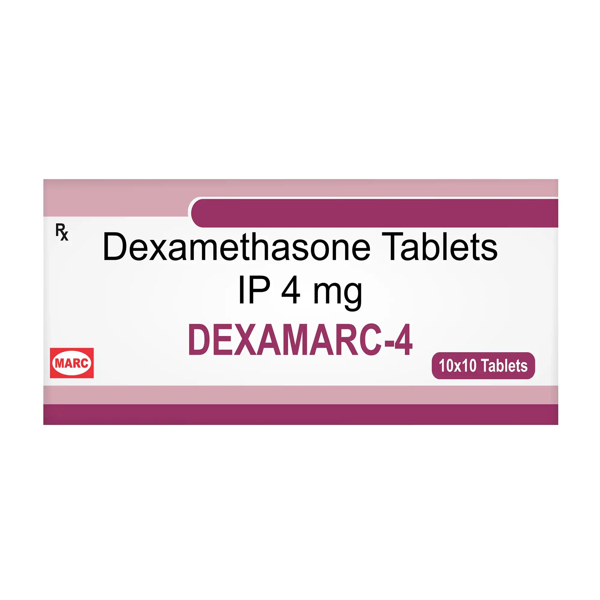 Dexamarc-4 Dexamethasone 4mg Tablet – Severe Allergy, Inflammation & Autoimmune Condition