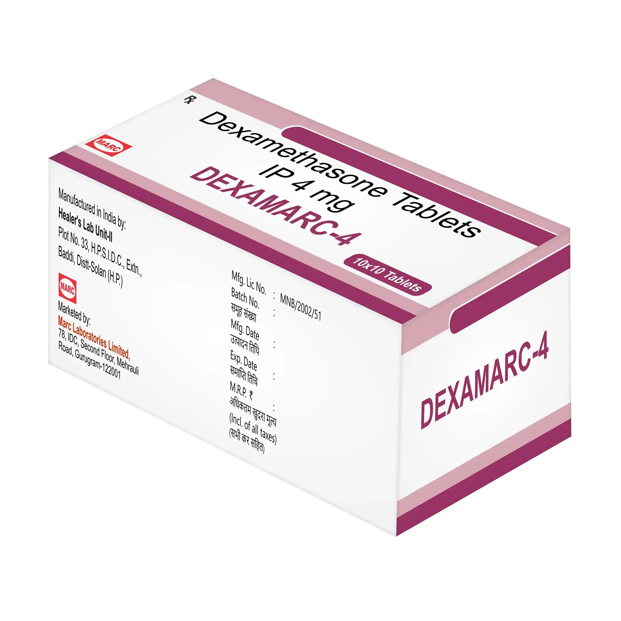 Dexamarc-4 Dexamethasone 4mg Tablet – Severe Allergy, Inflammation & Autoimmune Condition