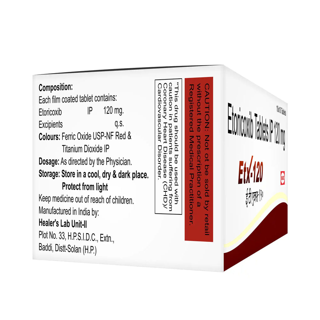 ETX-120 Etoricoxib 120mg Tablet – Severe Joint Pain, Gout & Arthritis Relief