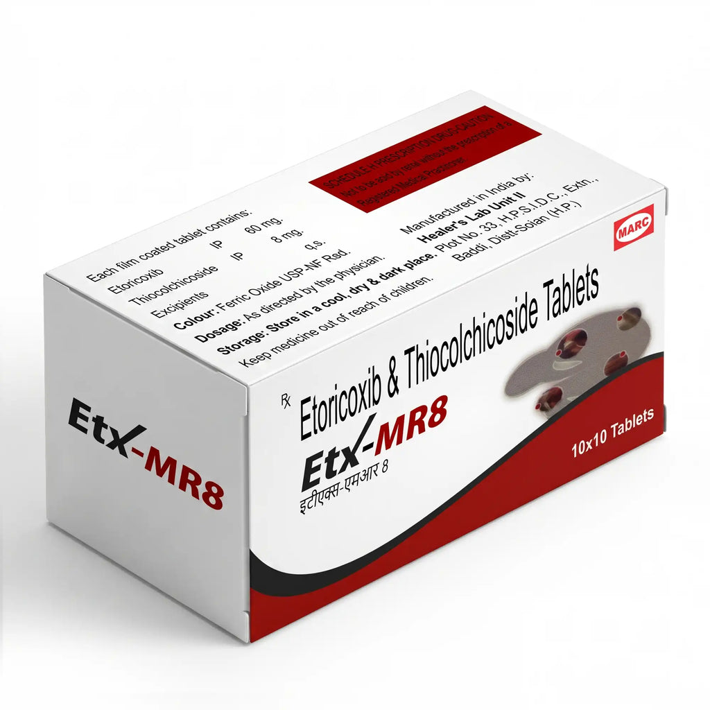 ETX-MR8 Etoricoxib & Thiocolchicoside Tablet – Joint Pain, Muscle Spasm & Neck Pain Relief