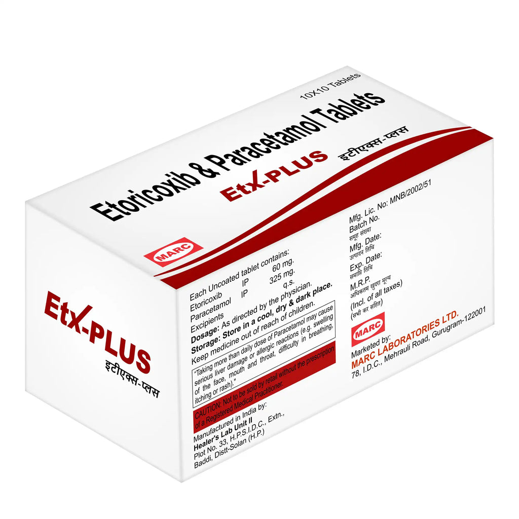 ETX Plus Etoricoxib & Thiocolchicoside Tablet – Arthritis, Back Pain & Muscle Spasm Relief