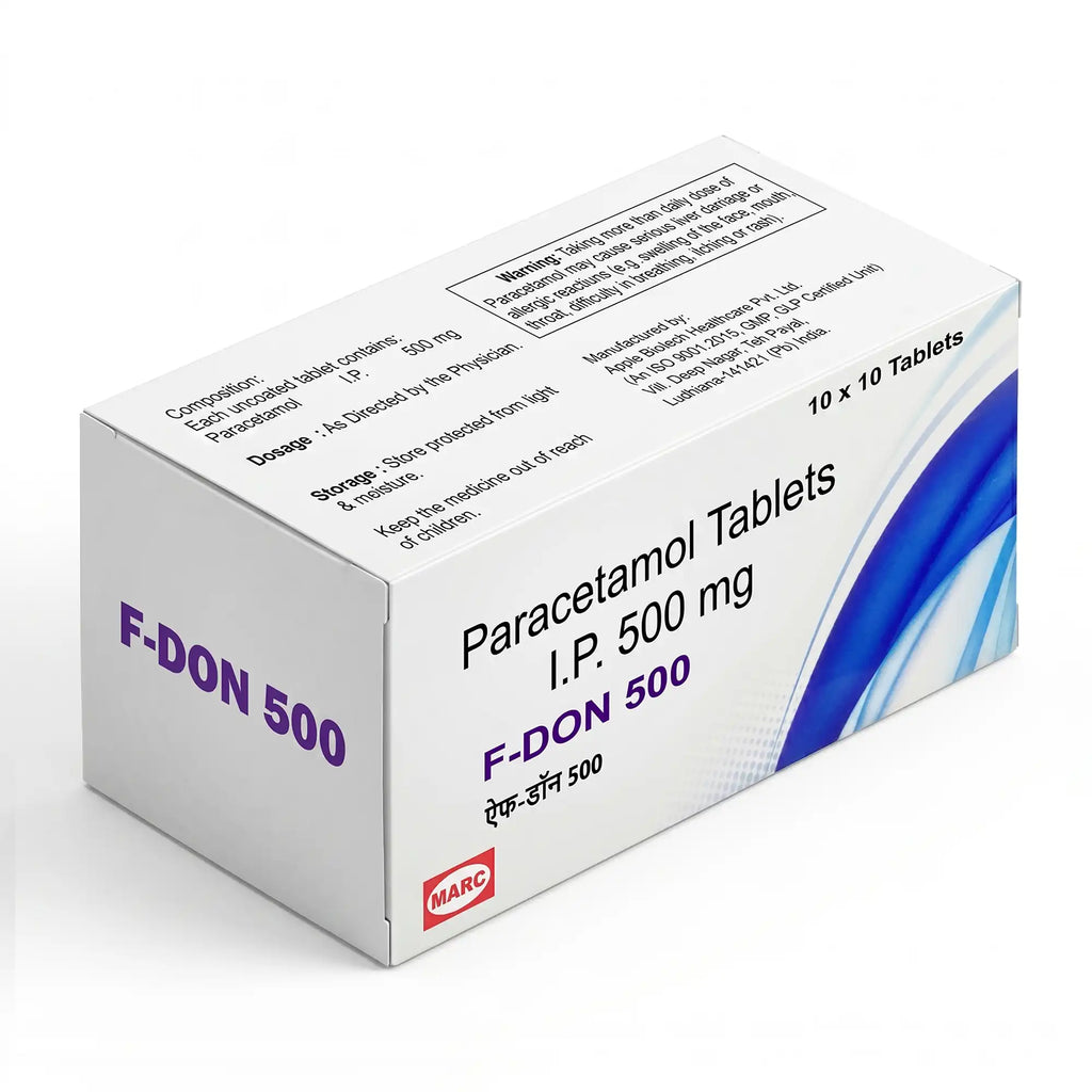 F-Don 500 Paracetamol Tablet – Fever, Headache & Body Pain Relief
