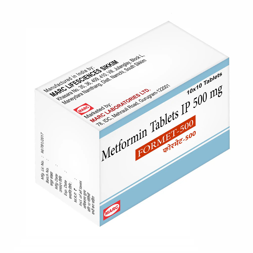 Formet-500 Metformin 500mg Tablet – Type 2 Diabetes & Blood Sugar Management