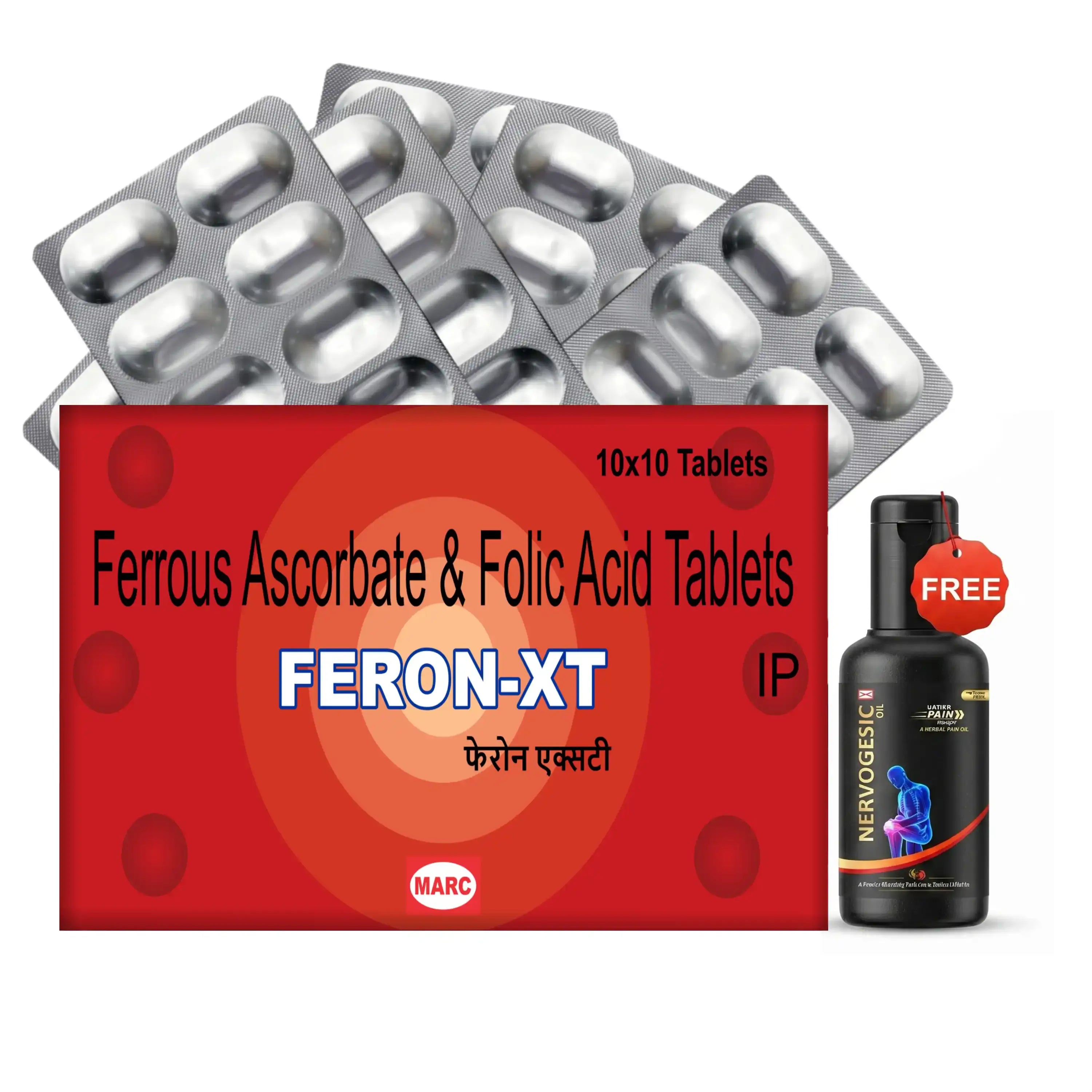 Feron XT Ferrous Ascorbate, Folic Acid & Vitamin B12 Tablet – Anaemia, Low Haemoglobin & Pregnancy Support