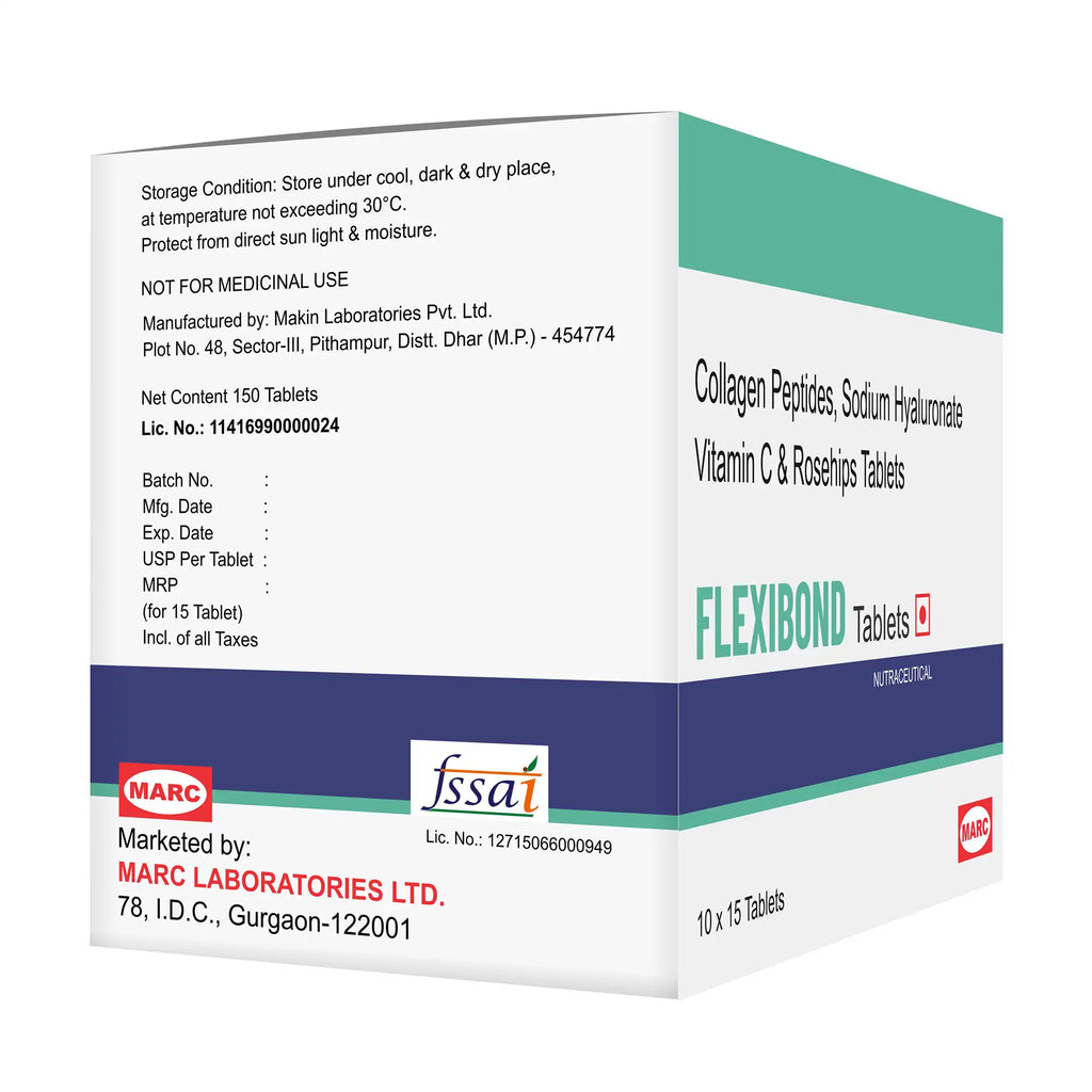 Flexibond Joint Health Tablet – Collagen, Sodium Hyaluronate & Vitamin C for Cartilage & Flexibility