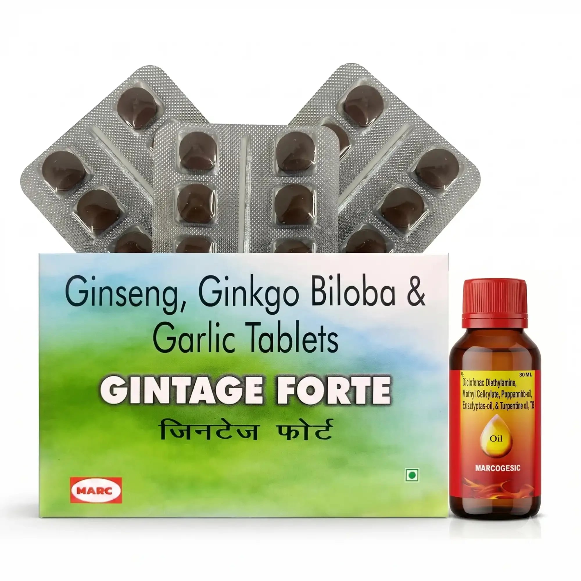 Gintage Forte Ginkgo Biloba, Ginseng & Vitamin Tablet – Memory Improvement & Mental Sharpness