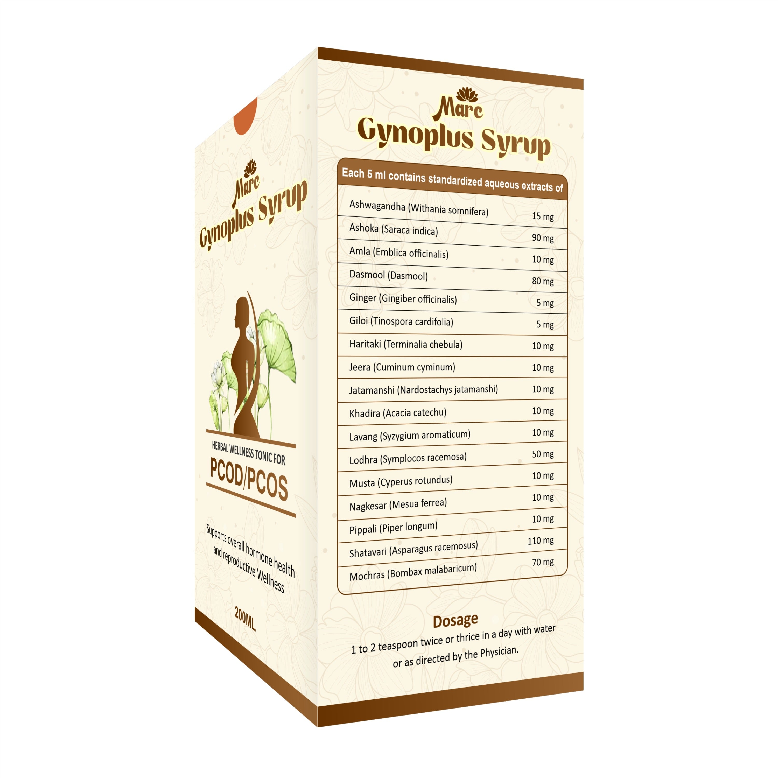 Marc Gynoplus Syrup - Herbal Wellness Tonic for PCOD/PCOS (200ml)