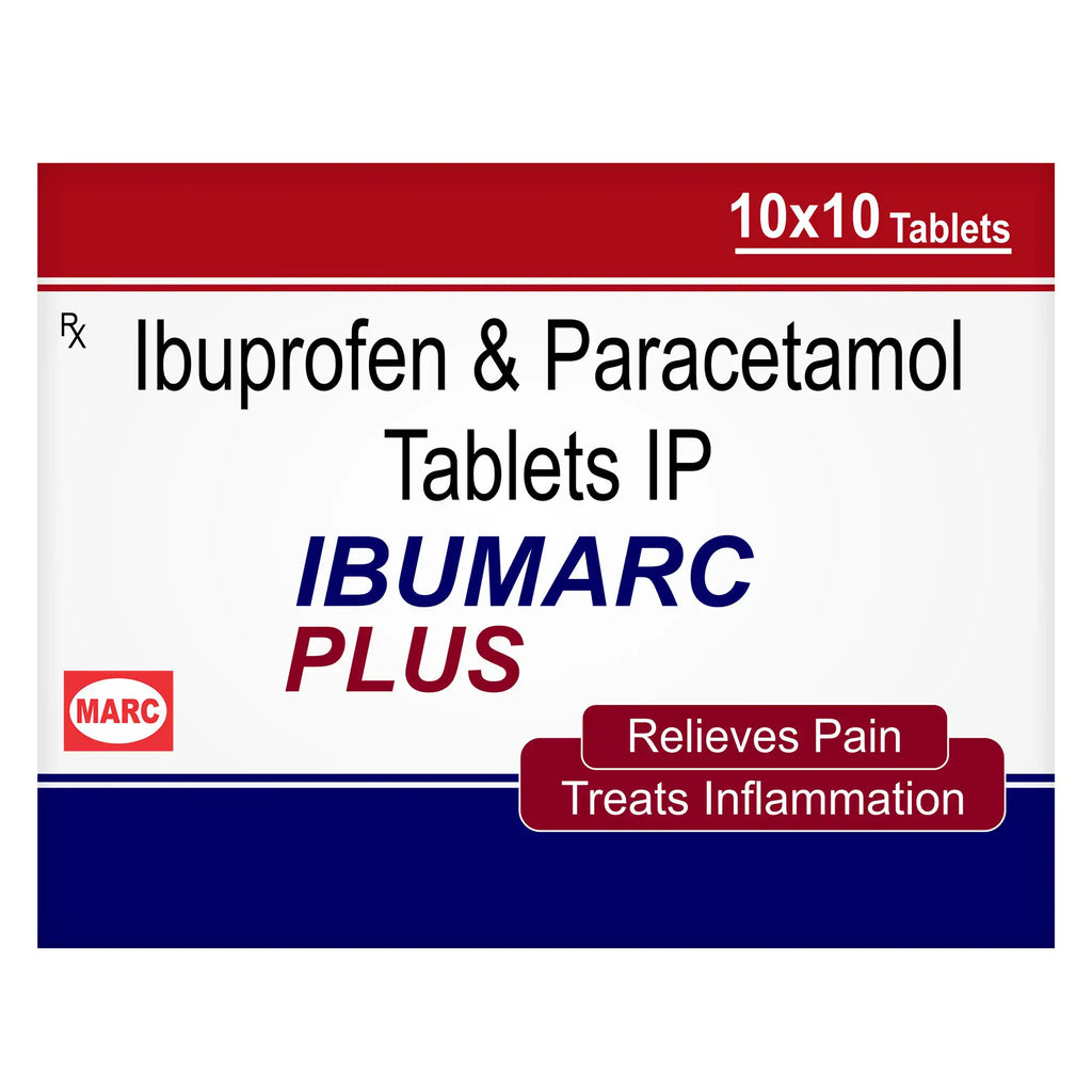 Ibumarc Plus Ibuprofen & Paracetamol Tablet – Fever, Pain & Inflammation Relief