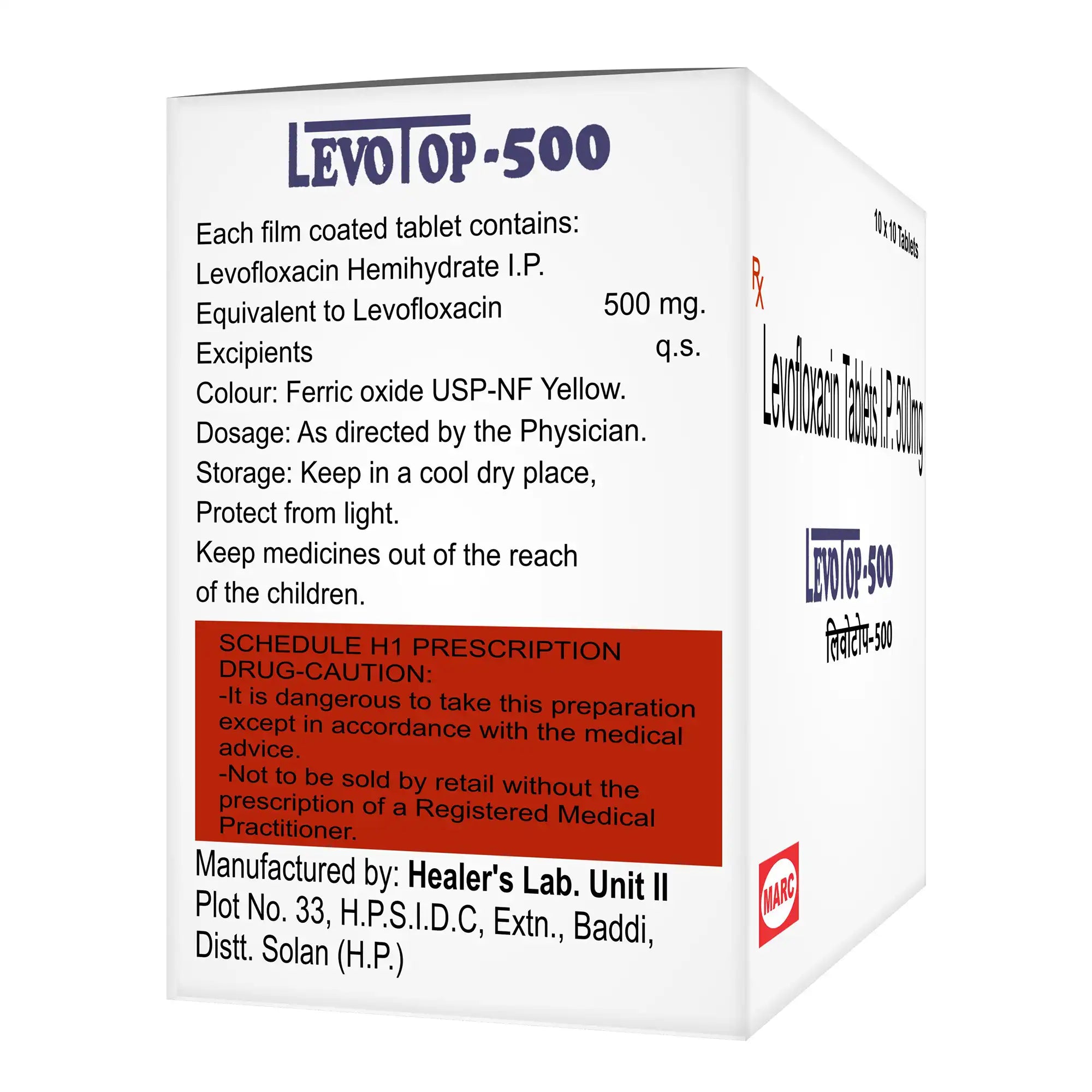 Levotop-500 Levofloxacin Tablet – Respiratory, UTI & Skin Bacterial Infection Treatment