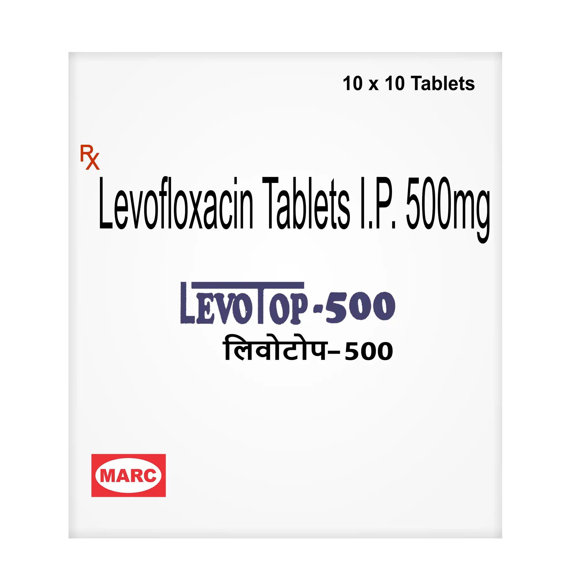 Levotop-500 Levofloxacin Tablet – Respiratory, UTI & Skin Bacterial Infection Treatment