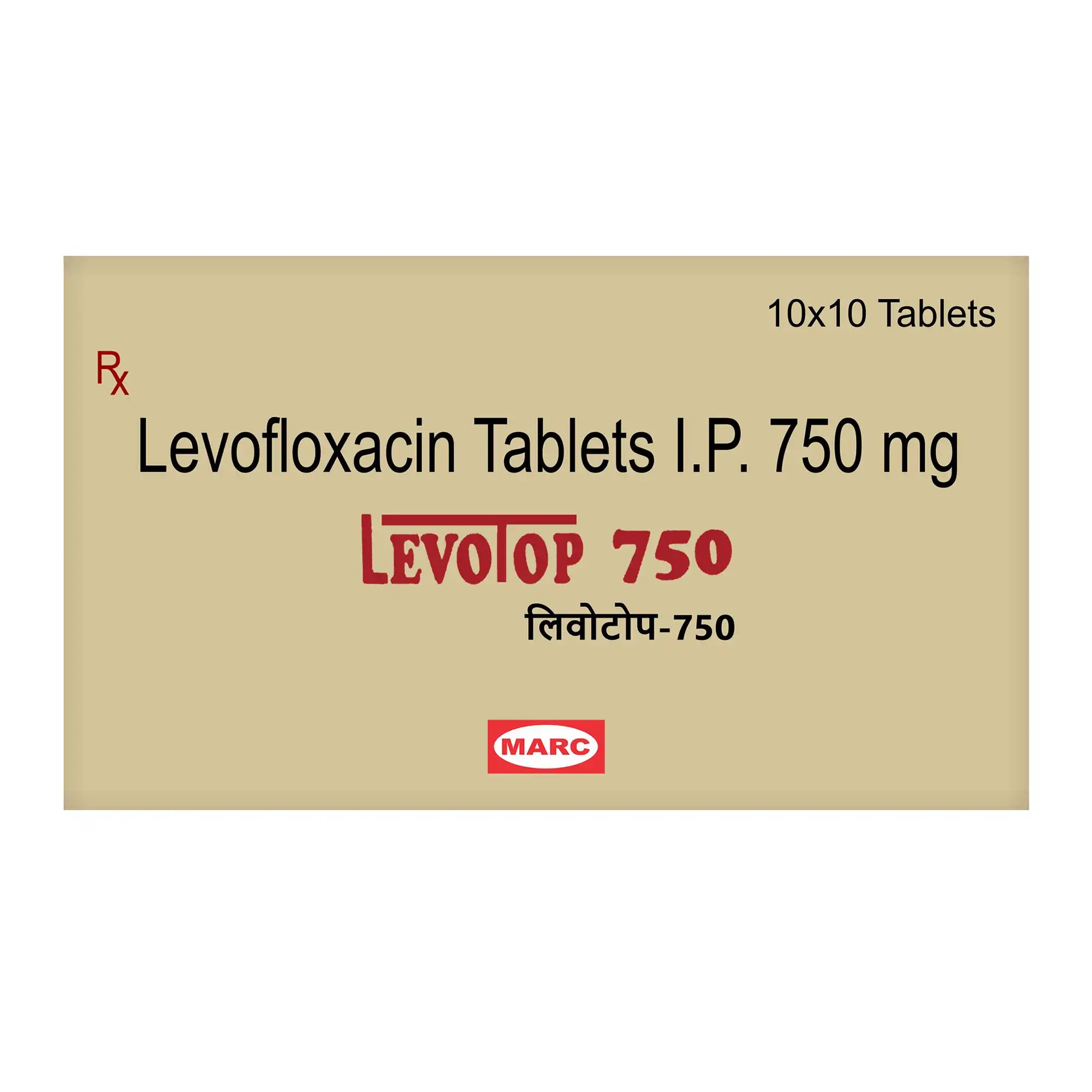 Levotop-750 Levofloxacin 750mg Tablet – Severe Respiratory & Urinary Bacterial Infection