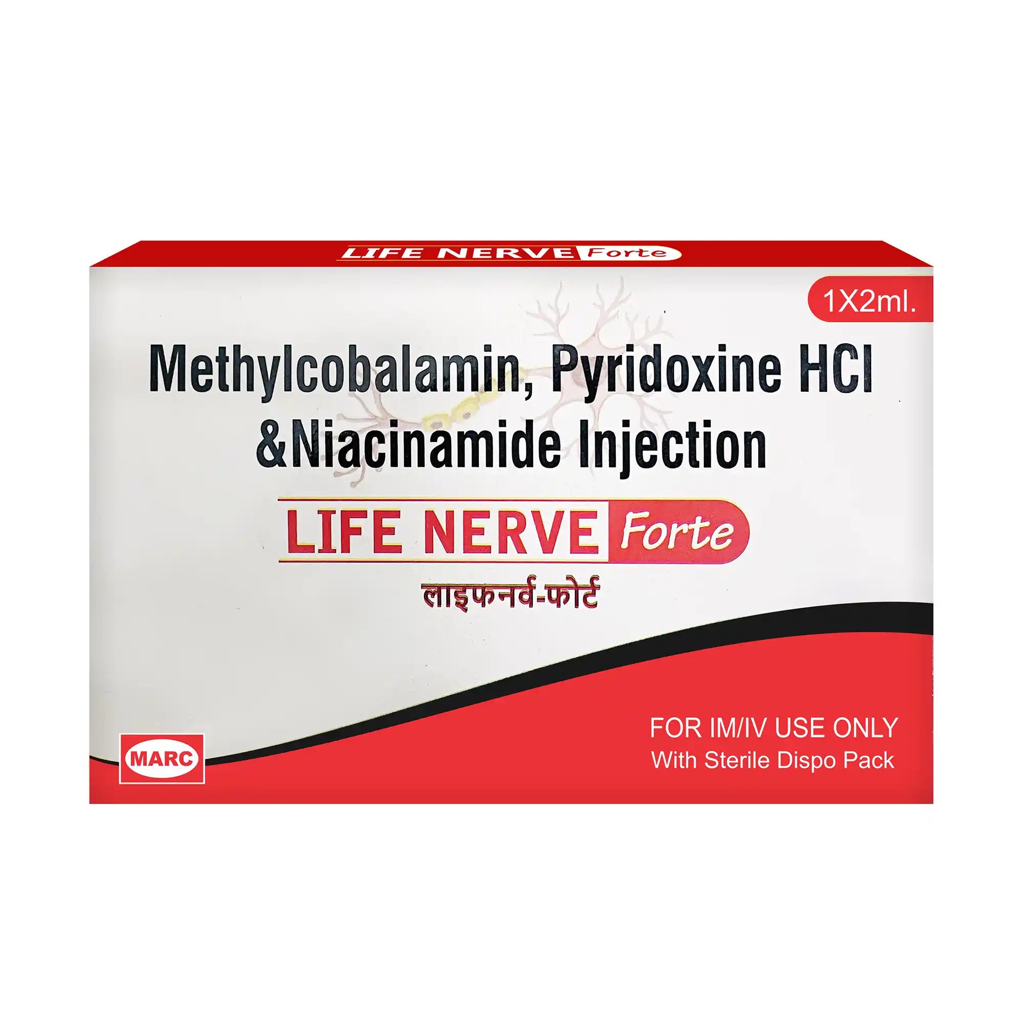 Life Nerve Forte Injection – Methylcobalamin, B6 & B1 Injectable for Nerve Health & Neuropathy