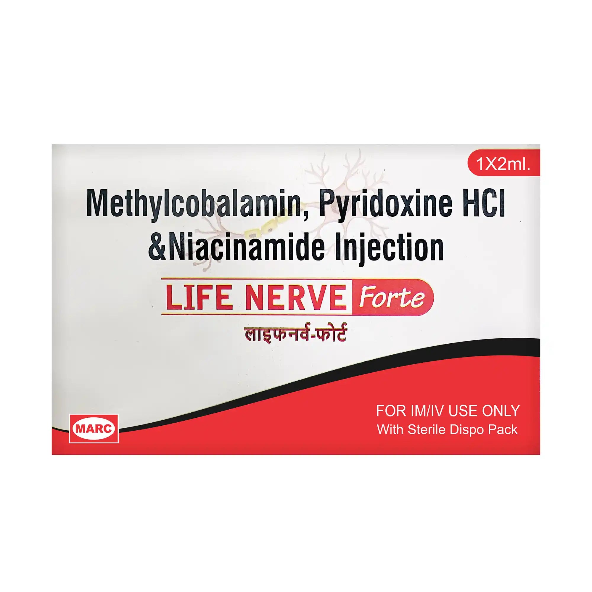 Life Nerve Forte Injection – Methylcobalamin, B6 & B1 Injectable for Nerve Health & Neuropathy