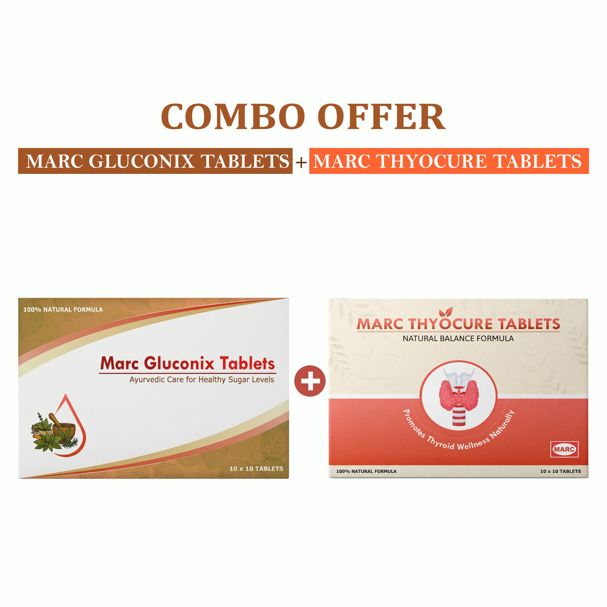 MARC Gluconix for Diabetes Support & MARC Thyocure for Thyroid Support
