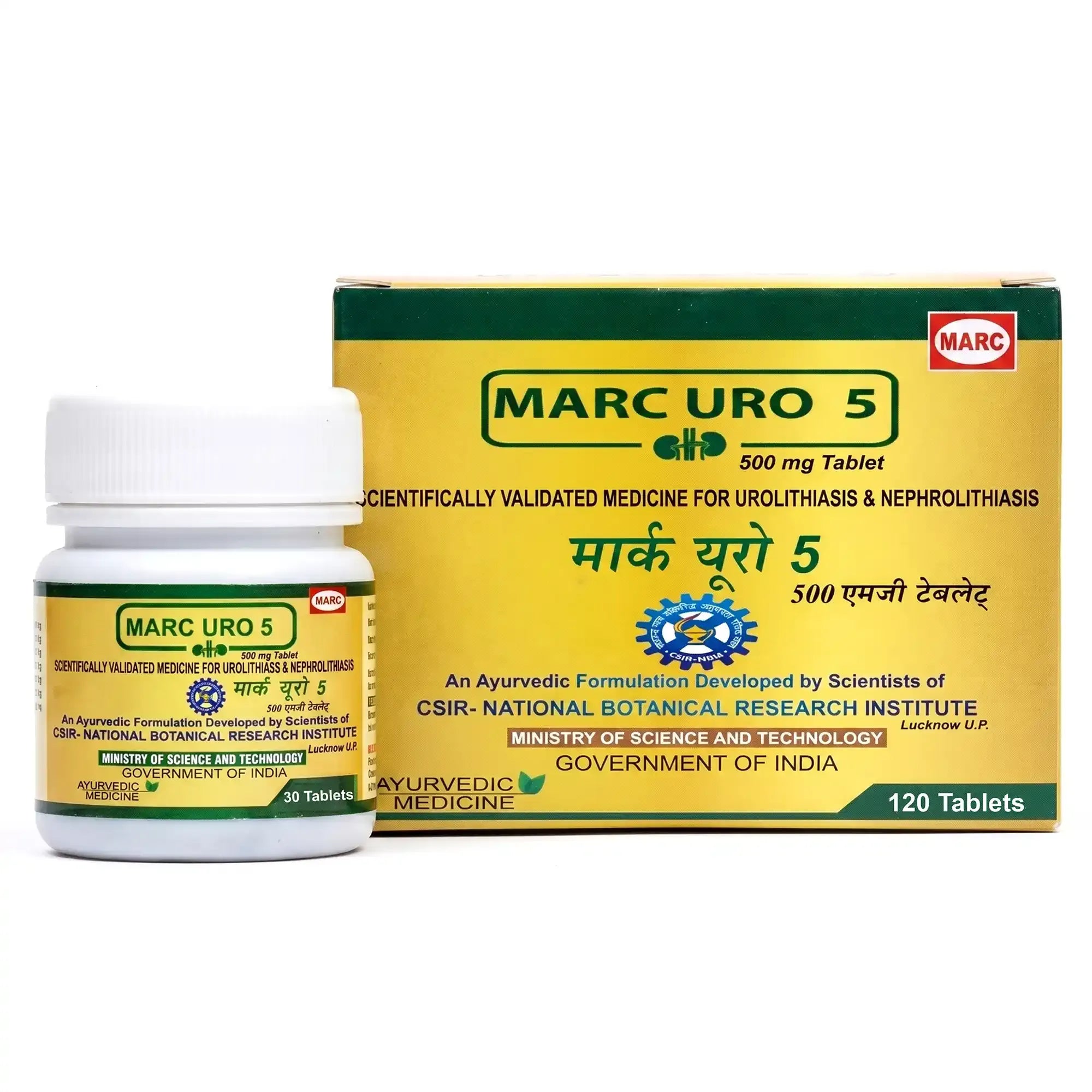 Marc URO-5 Ayurvedic Kidney Stone Dissolving Tablet – Kidney & Urinary Tract Stone Relief