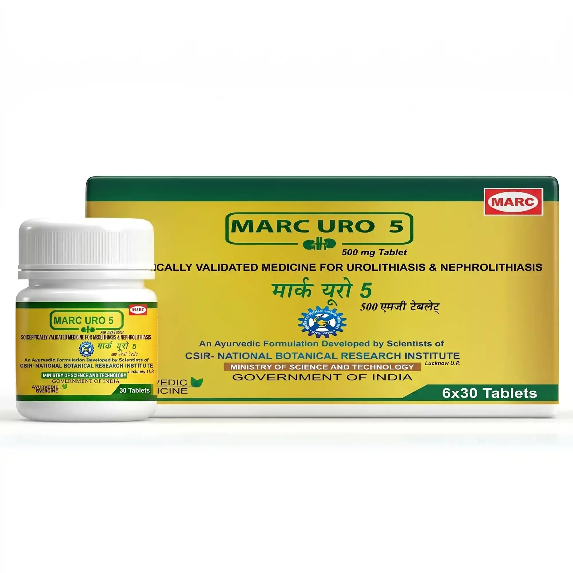 Marc URO-5 Ayurvedic Kidney Stone Dissolving Tablet – Kidney & Urinary Tract Stone Relief