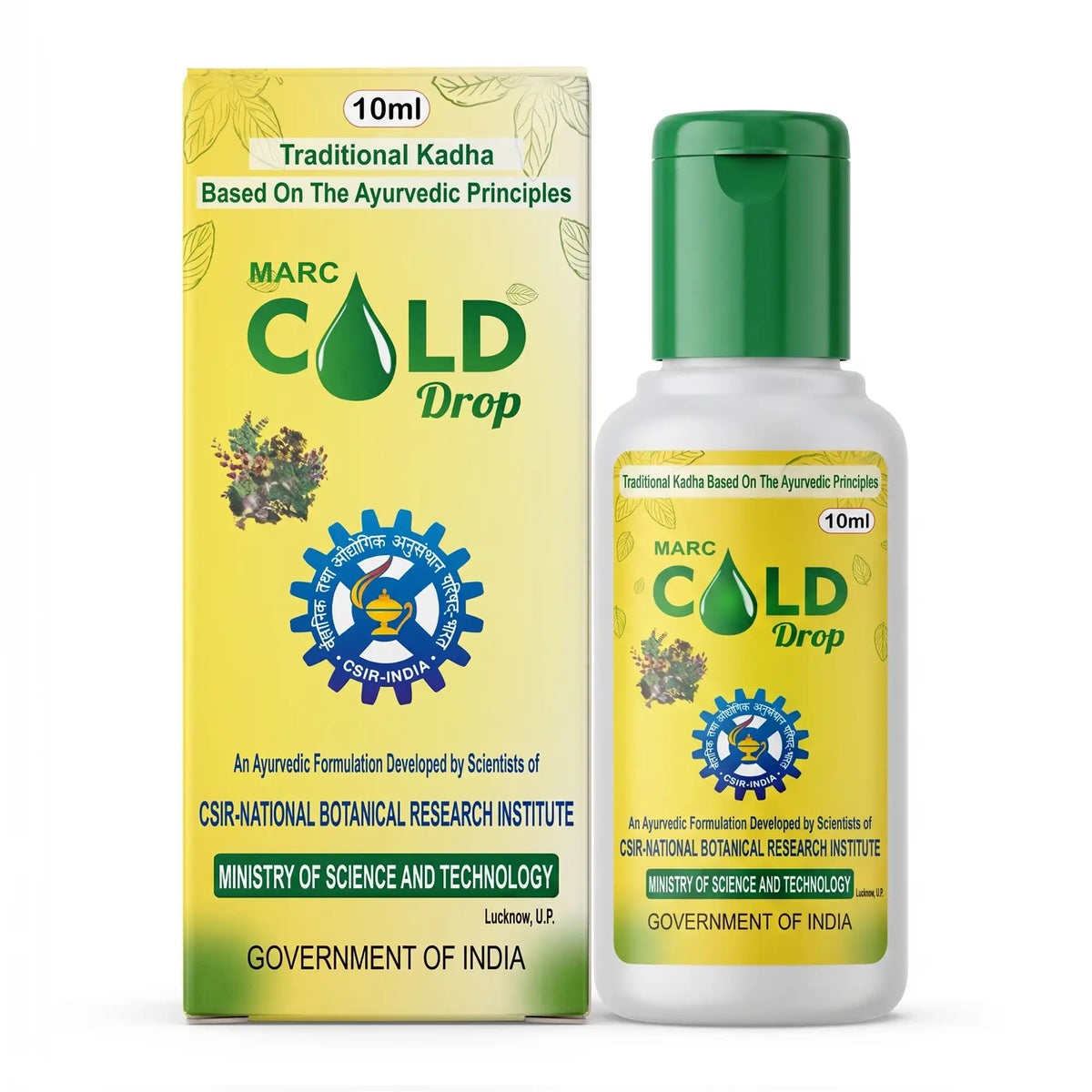 Marc Cold Drops – Herbal Respiratory Support Drops with Glycyrrhiza glabra, Malva rotundifolia, Ziziphus vulgaris, Viola odorata, Althaea officinalis, Borago officinalis, Cordia latifolia, Tribulus, Berberis, Piper longum & Zingiber officinale