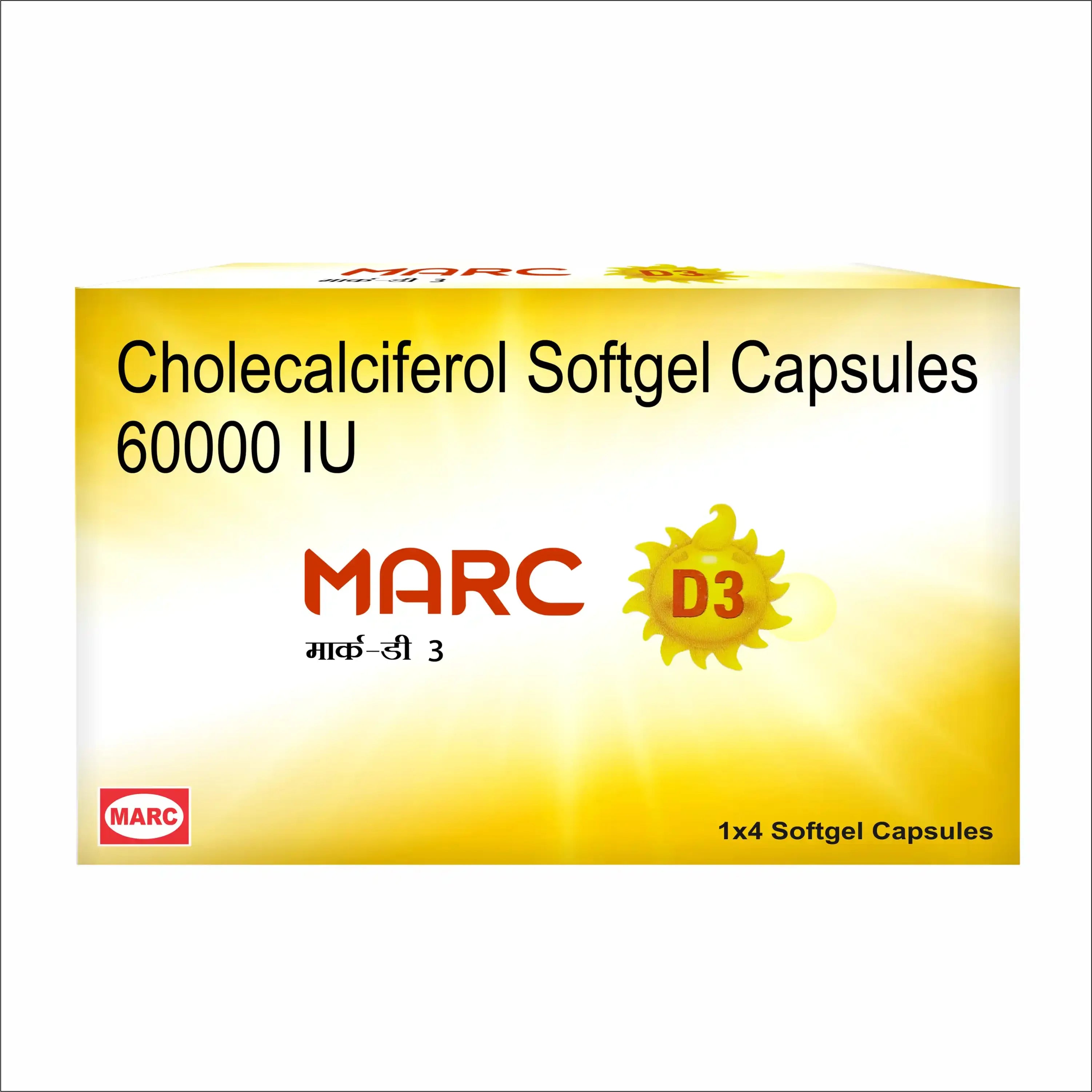 Marc D3 Vitamin D3 Capsule – Bone Health, Immunity & Muscle Strength Support