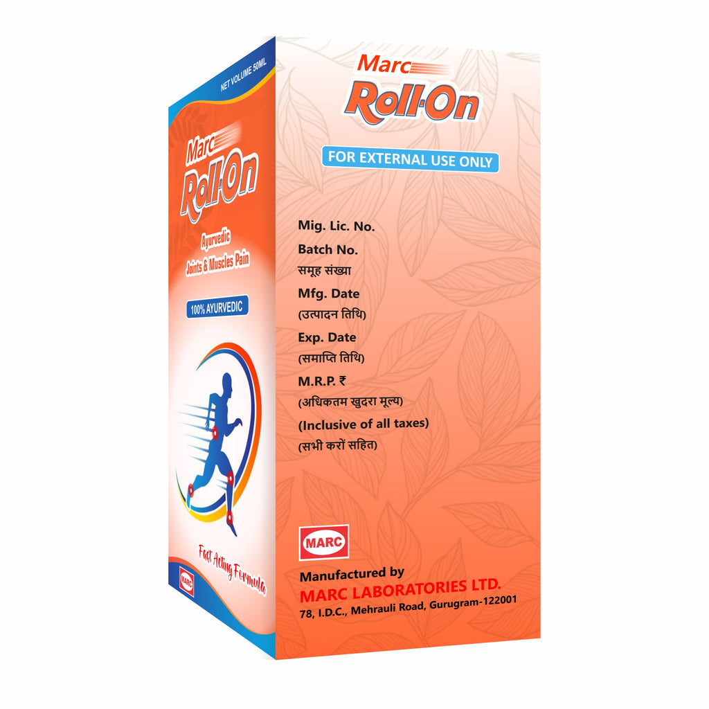 Marc Roll-On (50ml) – Ayurvedic Fast-Acting Formula for Joint & Muscle Comfort | Easy Roll-On Application