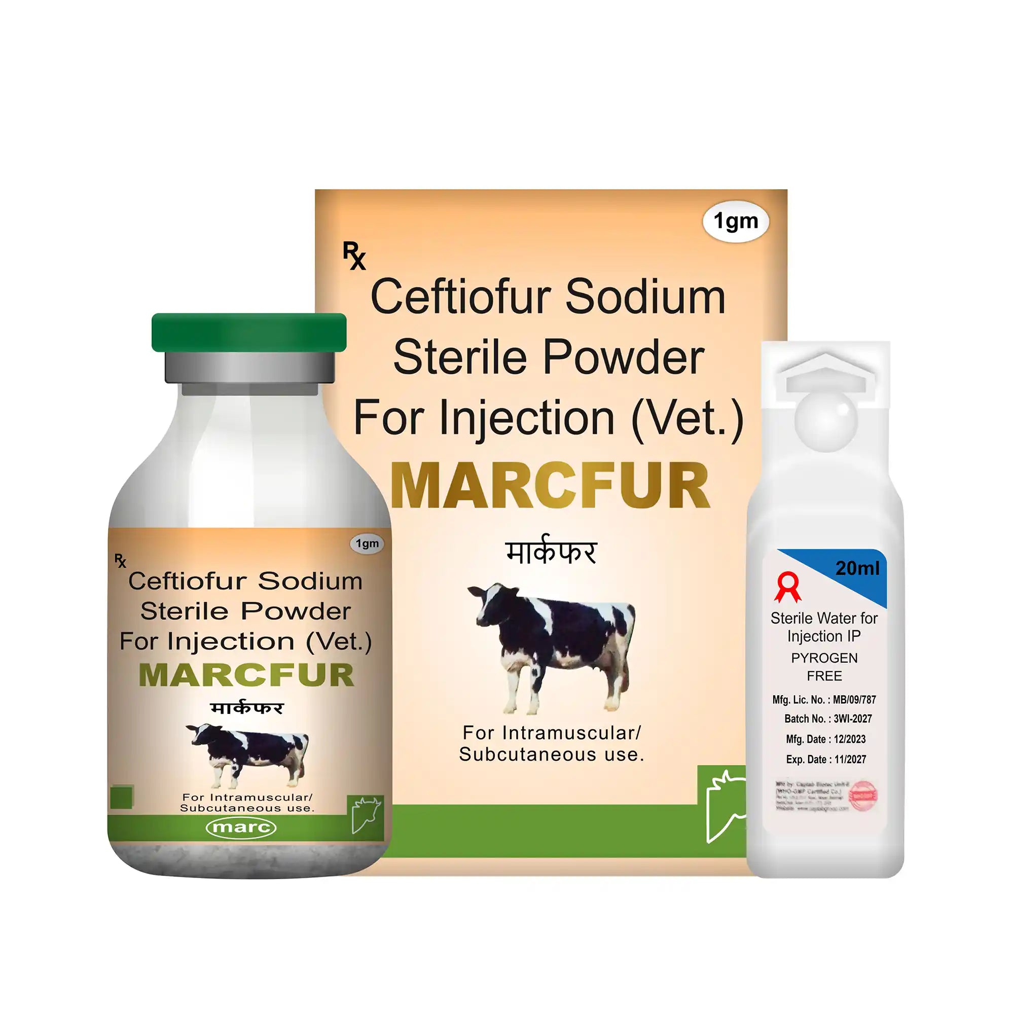Marcfur Furazolidone Veterinary Injection 1gm – Gut & Protozoal Infection in Livestock