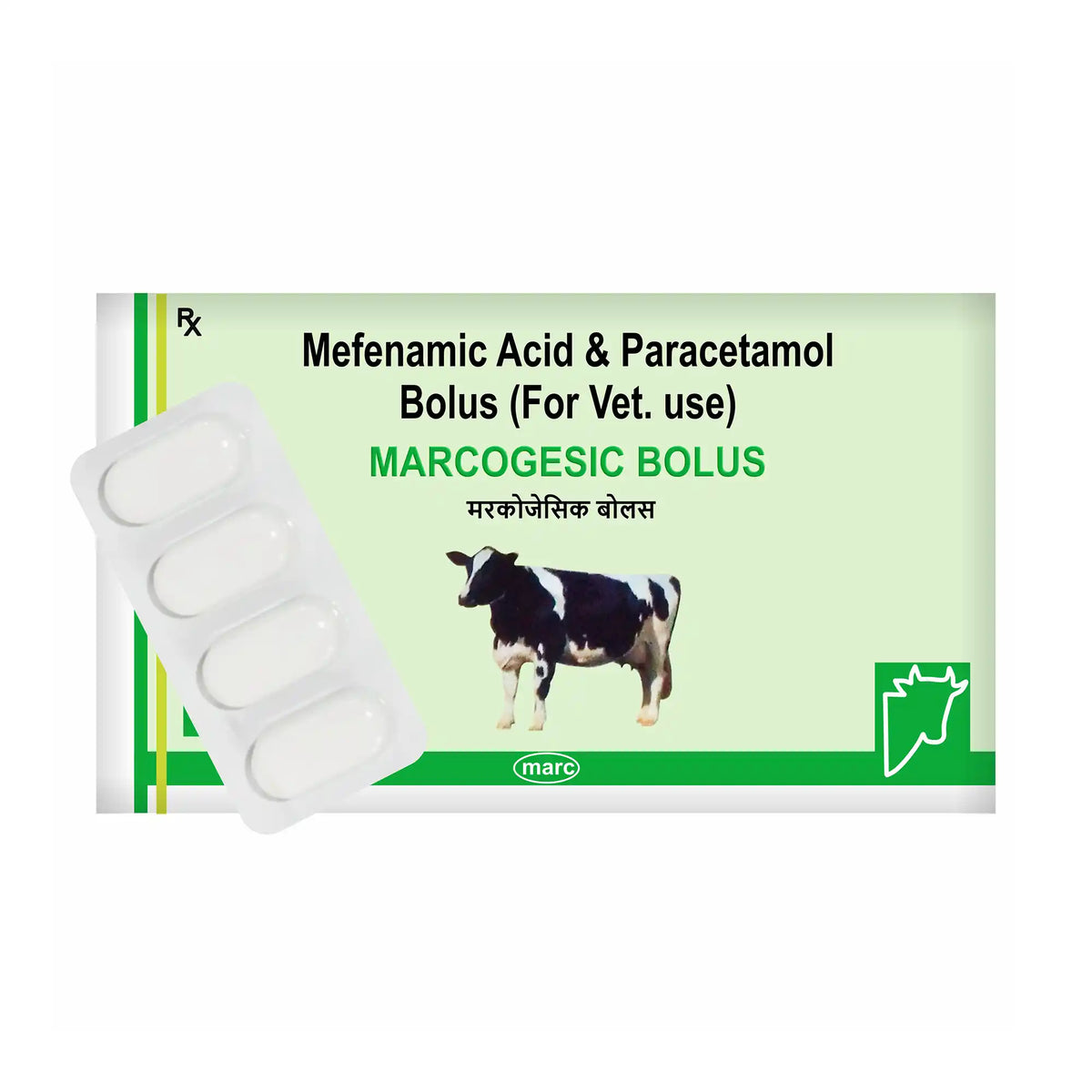 Marcogesic Veterinary Analgesic & Anti-Inflammatory Bolus 5x4 – Pain, Fever & Inflammation in Livestock