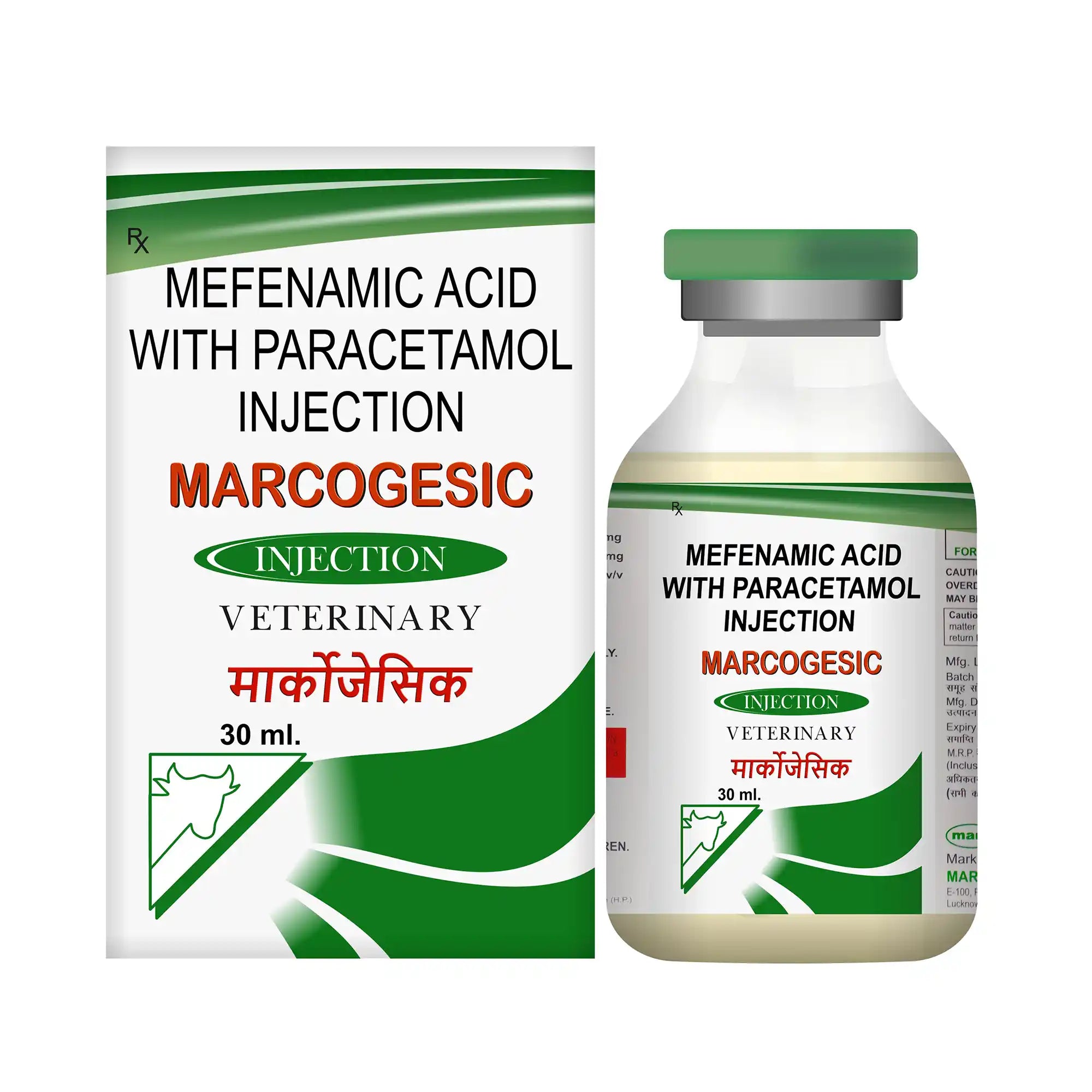 Marcogesic Veterinary Analgesic Injection 30ml – Pain & Fever Relief for Individual Livestock
