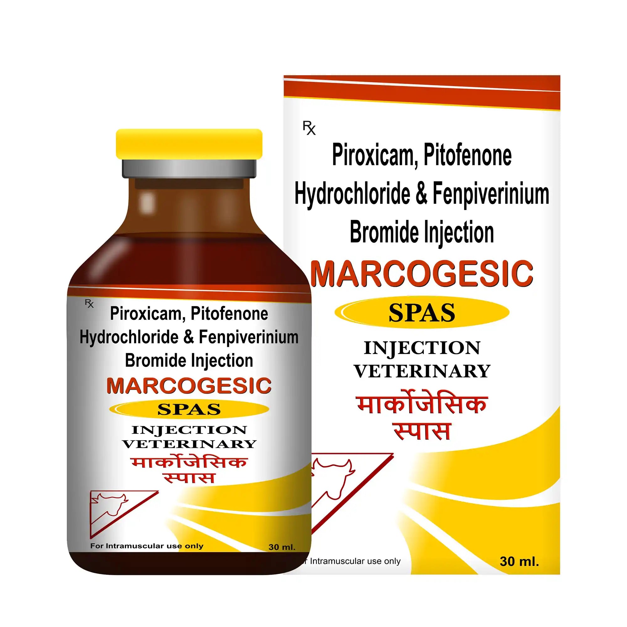 Marcogesic Spas Veterinary Analgesic & Antispasmodic Injection 30ml – Colic & Spasm Relief in Livestock