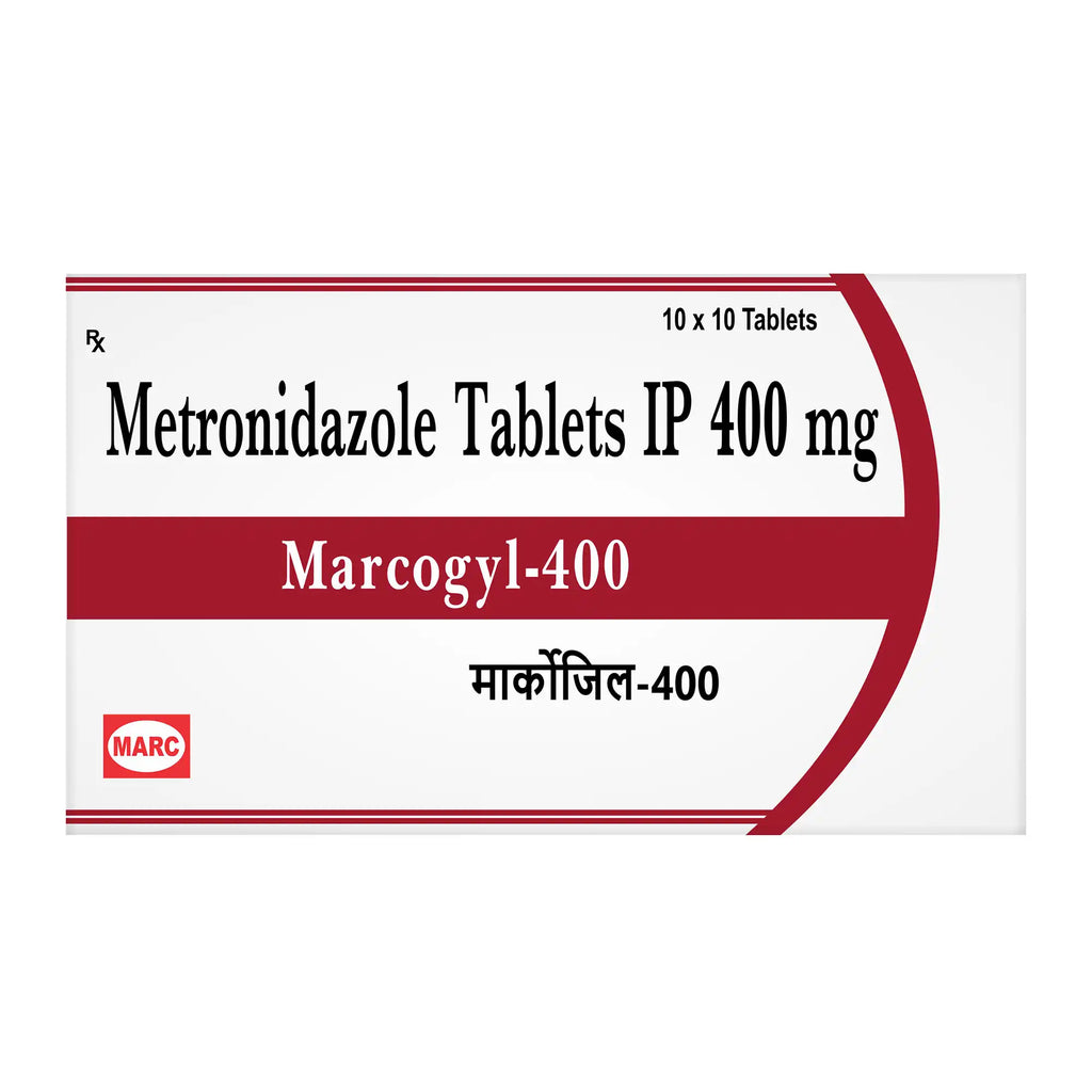 Marcogyl-400 Metronidazole 400mg Tablet – Gut, Dental & Pelvic Bacterial Infection Treatment