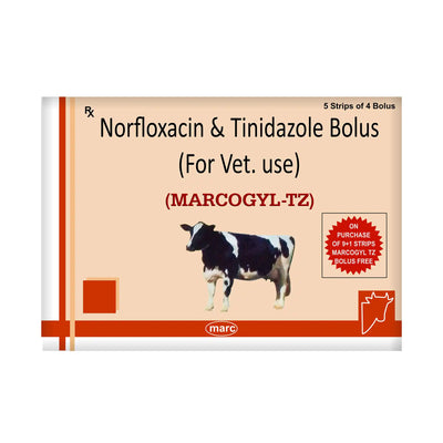 Marcogyl TZ Metronidazole & Tinidazole Veterinary Bolus 5x4 – Mixed Gut & Protozoal Infections in Livestock