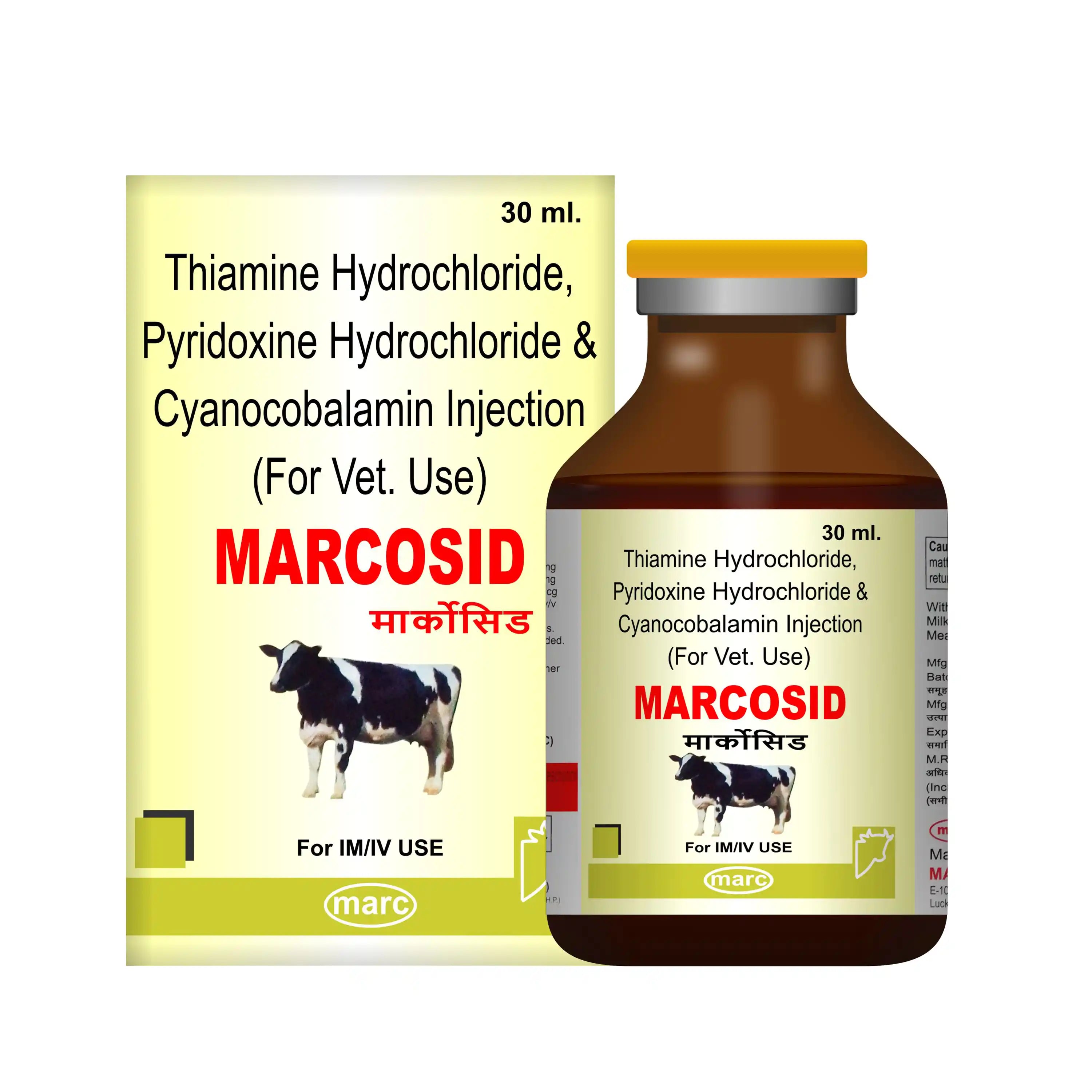 Marcosid Veterinary Antiseptic & Wound Care Injection 30ml – Infection Prevention in Livestock