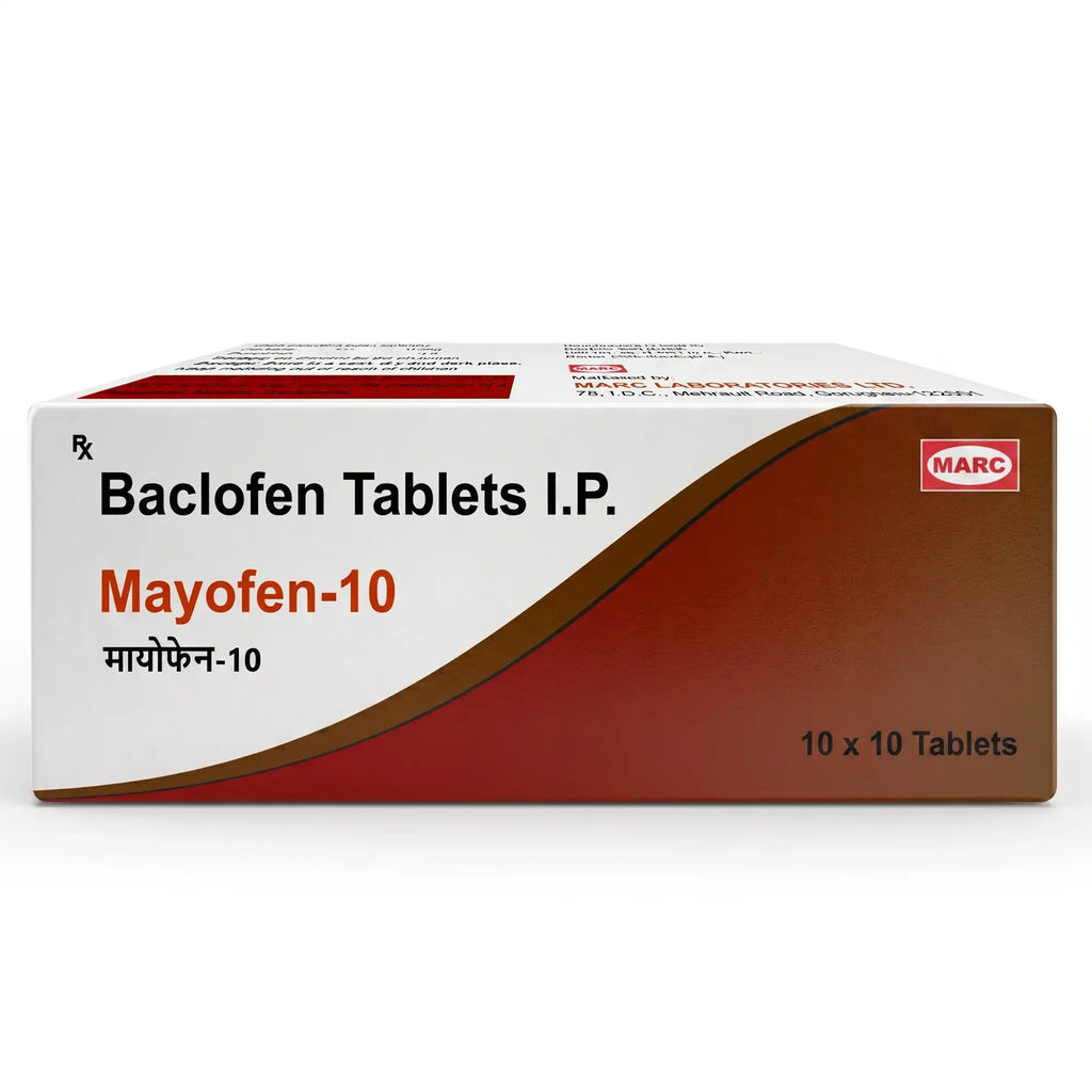 Mayofen-10 Baclofen Muscle Relaxant Tablet – Back Pain, Spasms & Sciatica Relief