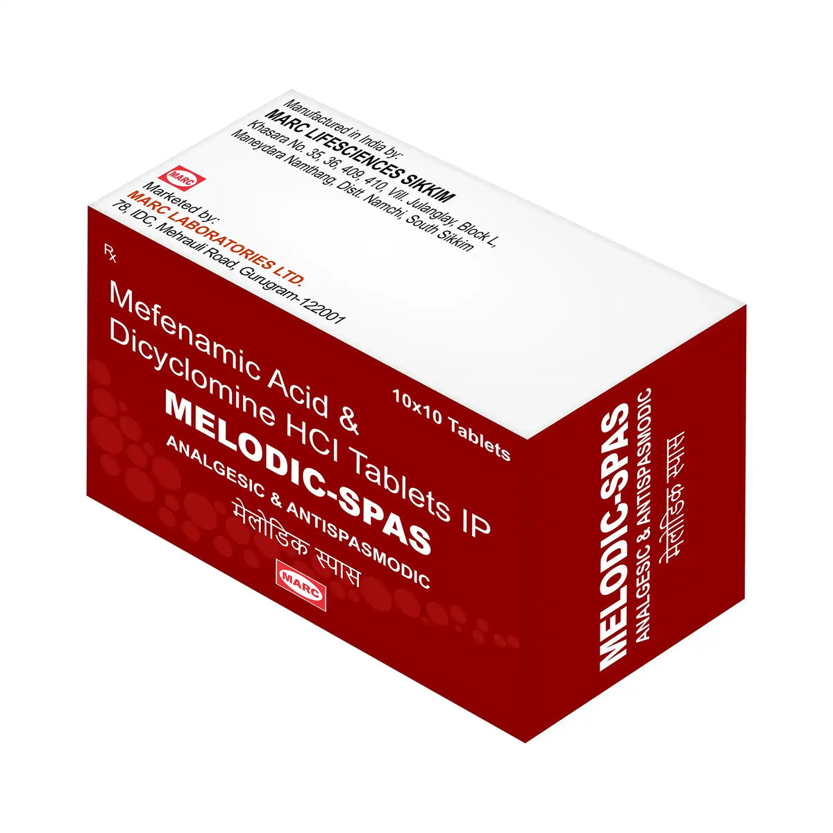 Melodic Spas Mefenamic Acid & Dicyclomine Tablet – Menstrual Pain & Abdominal Spasm Relief
