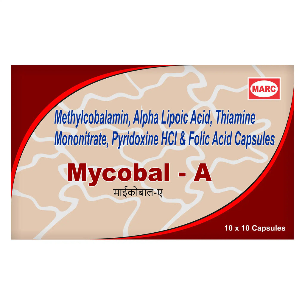 Mycobal-A Methylcobalamin, ALA & Folic Acid Tablet – Nerve Health & Brain Support