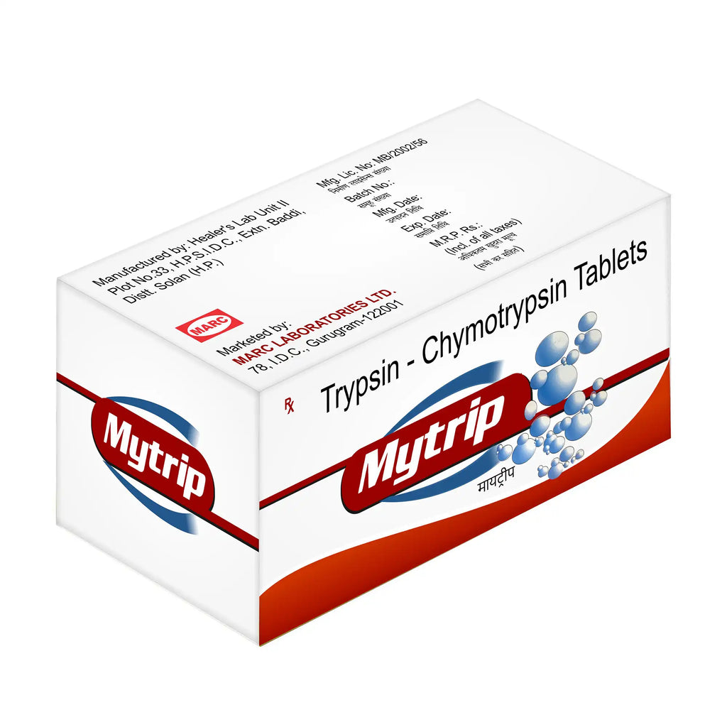 Mytrip Serratiopeptidase & Trypsin Tablet – Post-Surgery Swelling, Scar & Pain Recovery