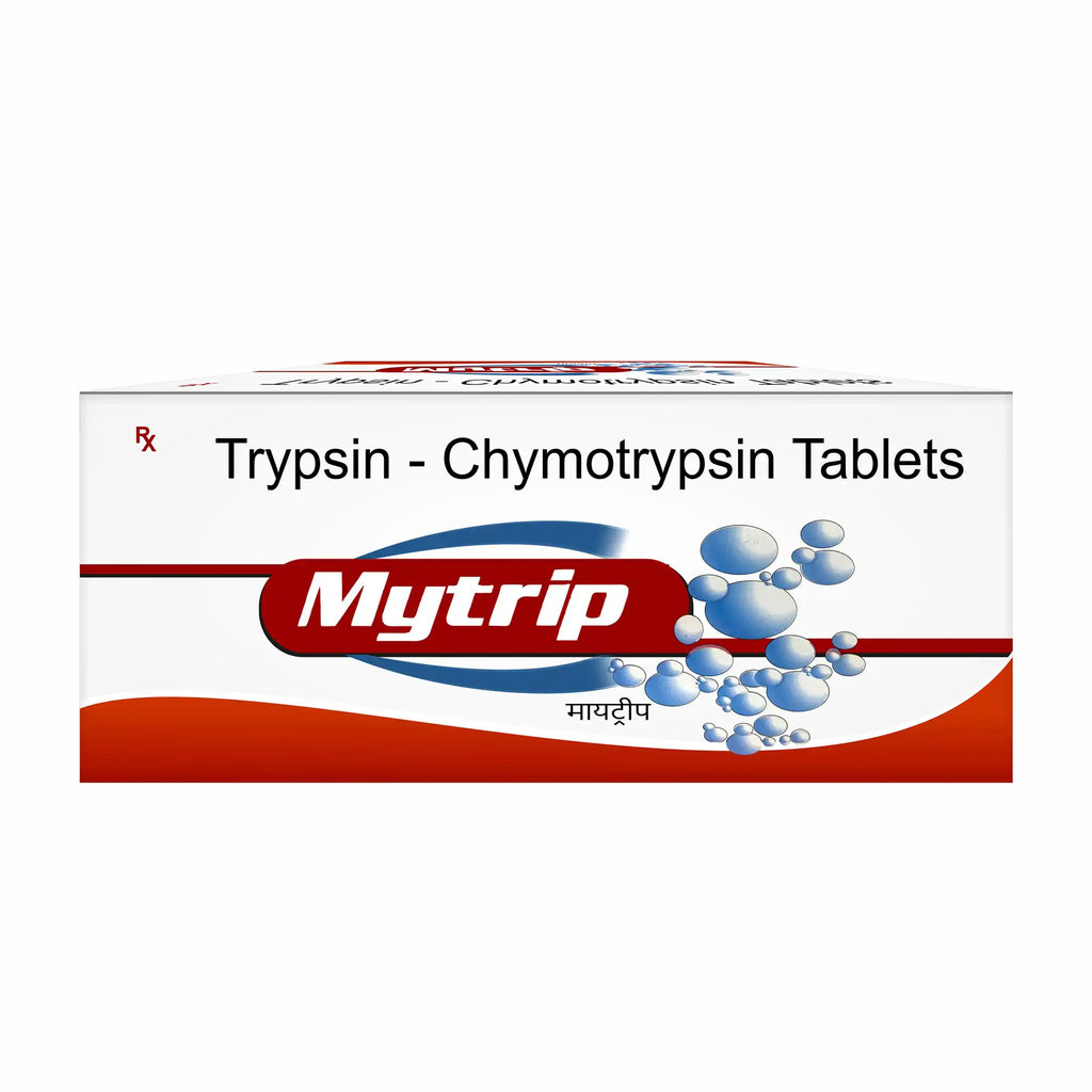 Mytrip Serratiopeptidase & Trypsin Tablet – Post-Surgery Swelling, Scar & Pain Recovery