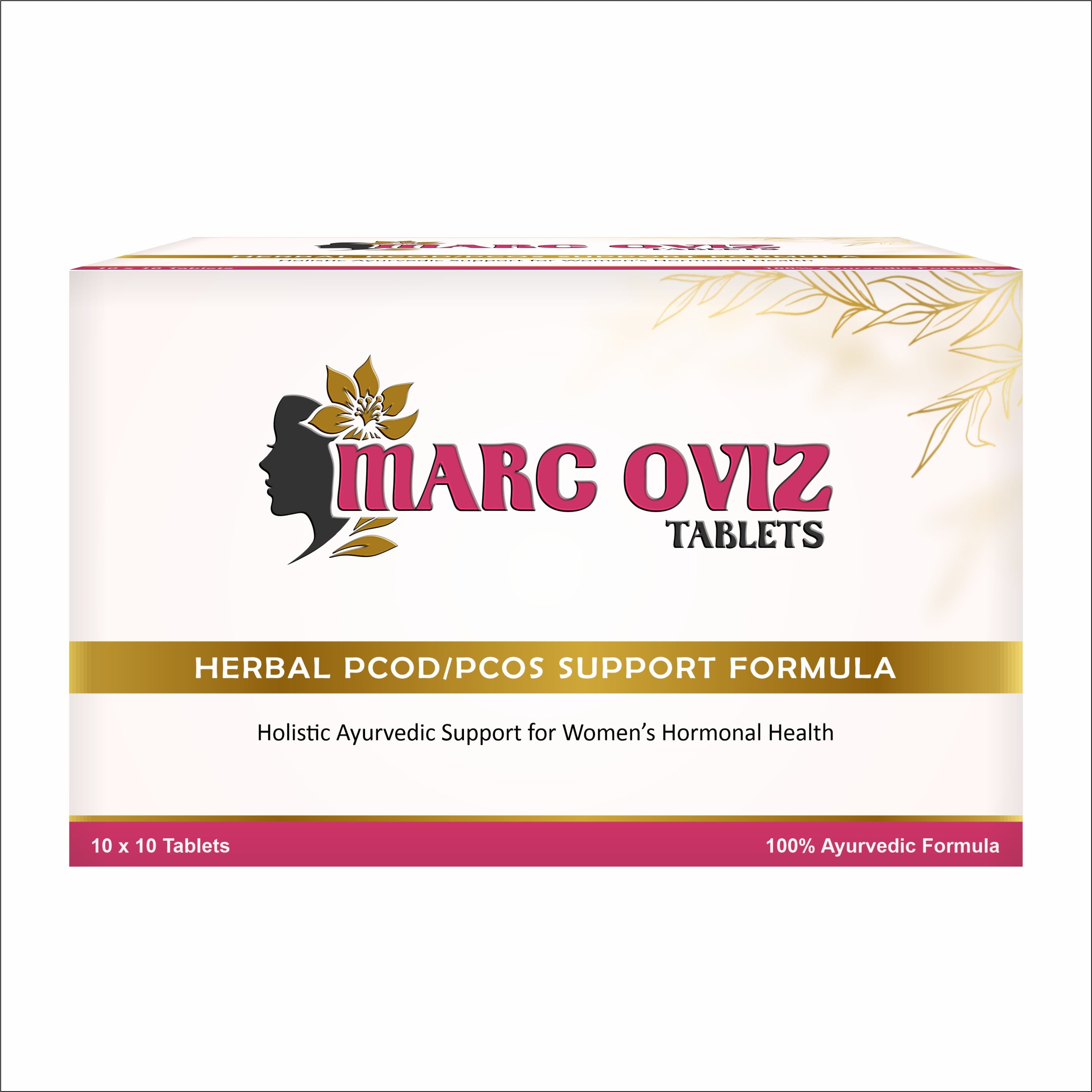MARC OVIZ Tablets | Herbal PCOD/PCOS Support Formula | Ayurvedic Women’s Hormonal Health Supplement | 10 x 10 Tablets